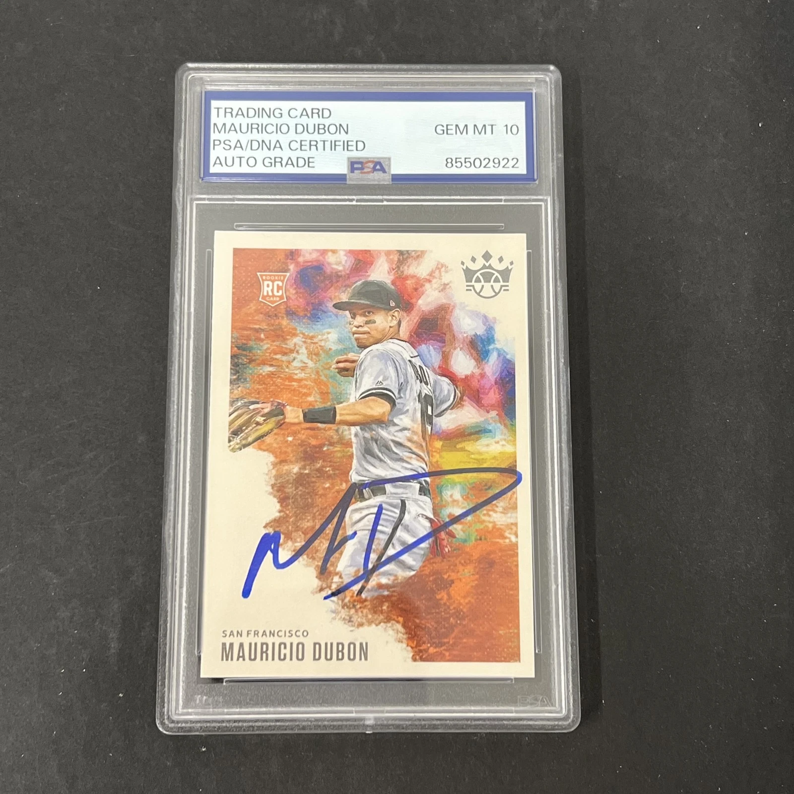2020 Panini Diamond Kings #145 Mauricio Dubón Rookie signed card PSA Auto 10