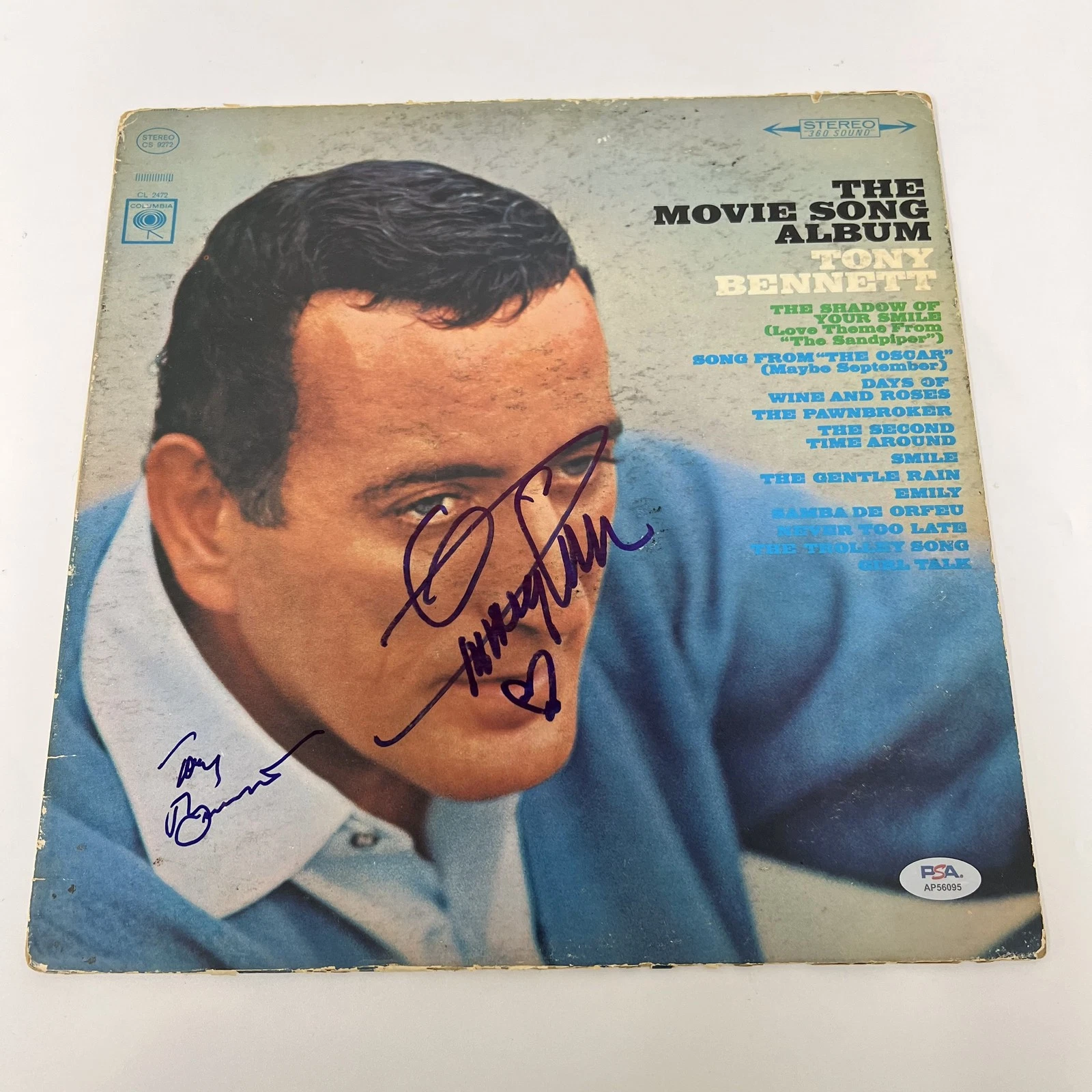 Tony Bennett & Quincy Jones Signed Vinyl PSA The Movie Song Album