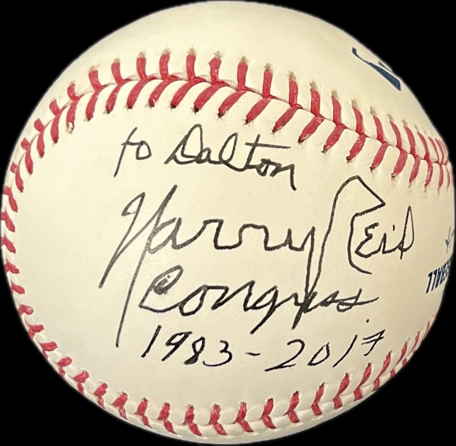 Harry Reid Signed Baseball PSA Politician