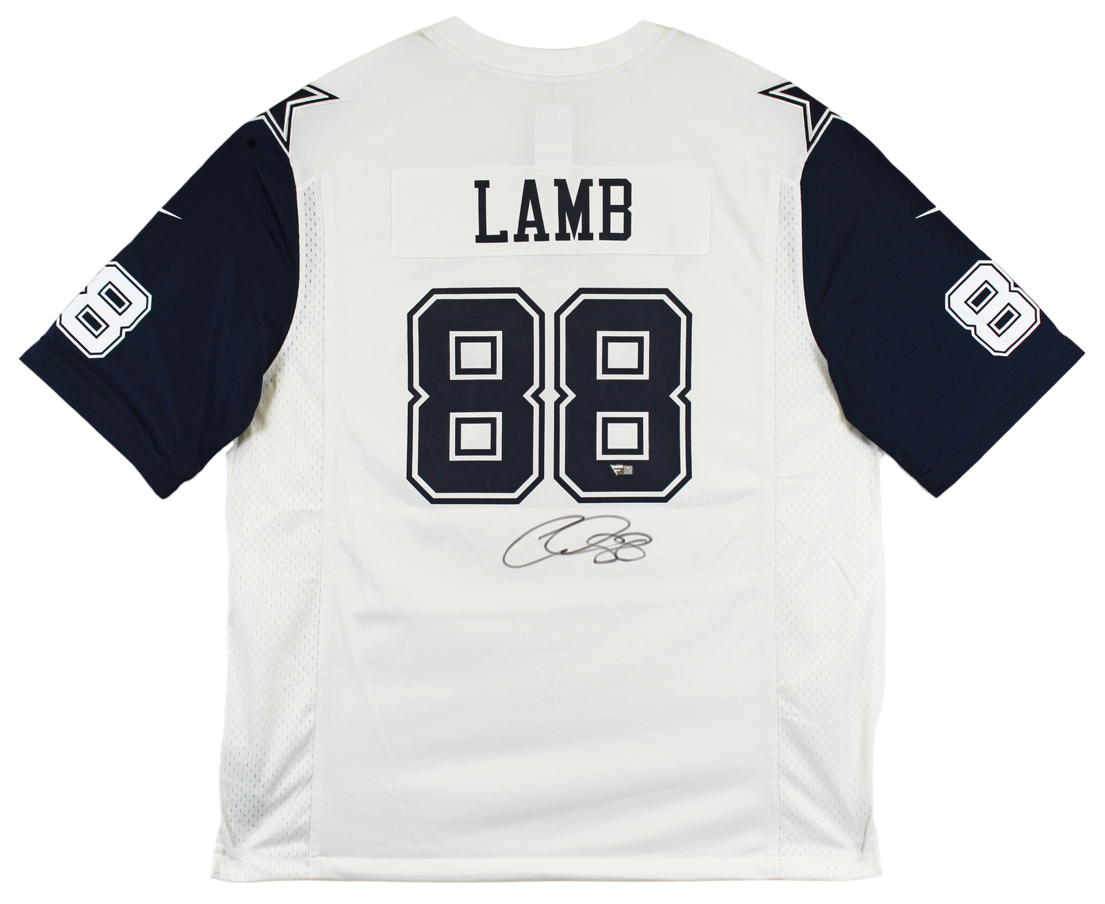 Cowboys CeeDee Lamb Authentic Signed White Color Rush Nike Game Jersey Fanatics