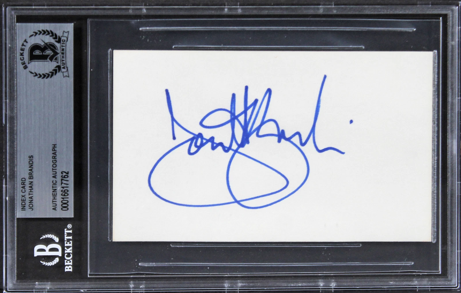 Jonathan Brandis The Neverending Story II Signed 3x5 Index Card BAS Slabbed 1