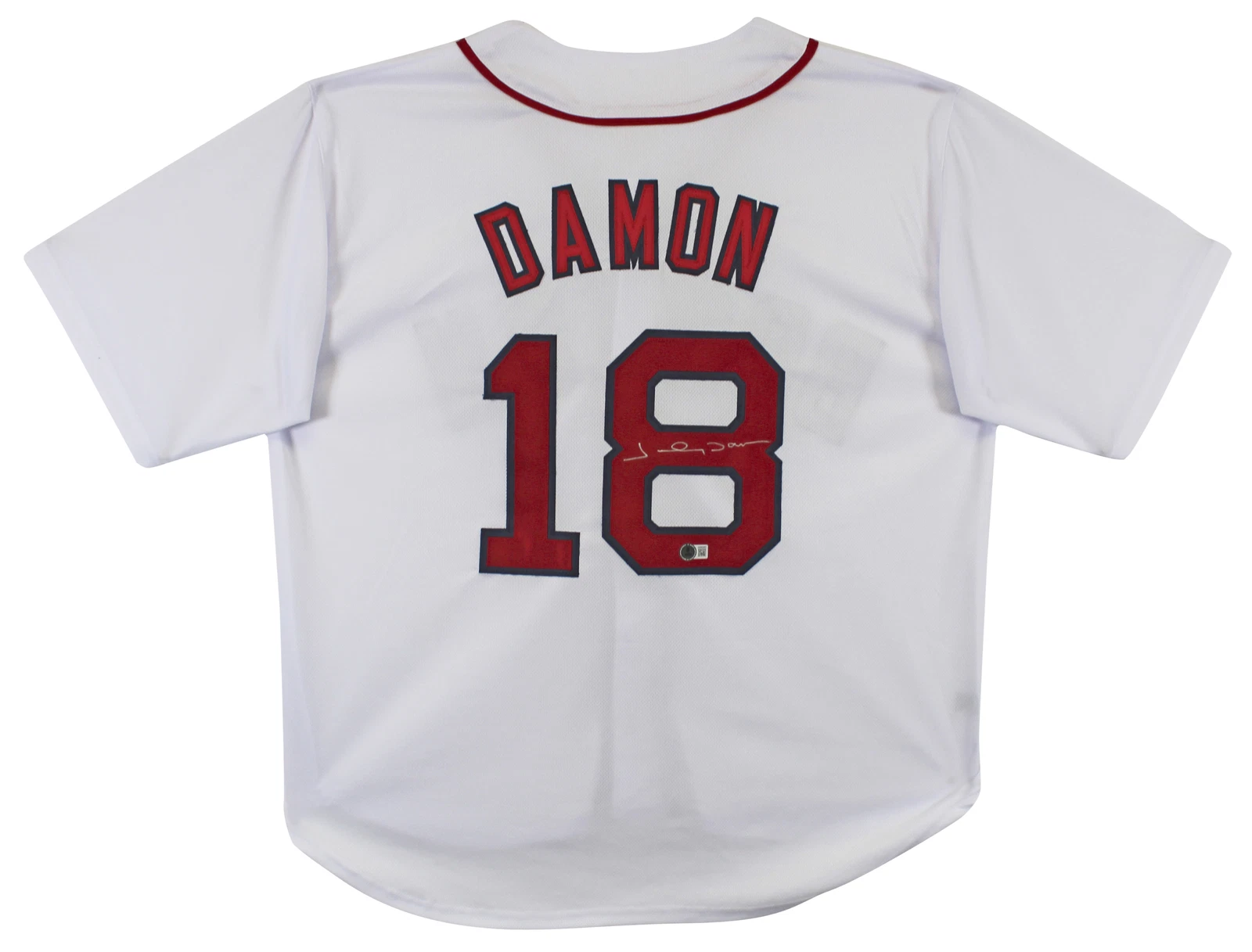 Johnny Damon Authentic Signed White Pro Style Jersey Autographed BAS Witnessed