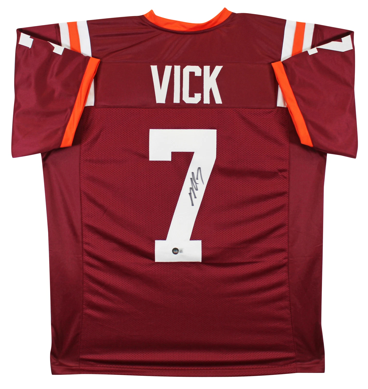Virginia Tech Michael Vick Authentic Signed Maroon Pro Style Jersey BAS Witness