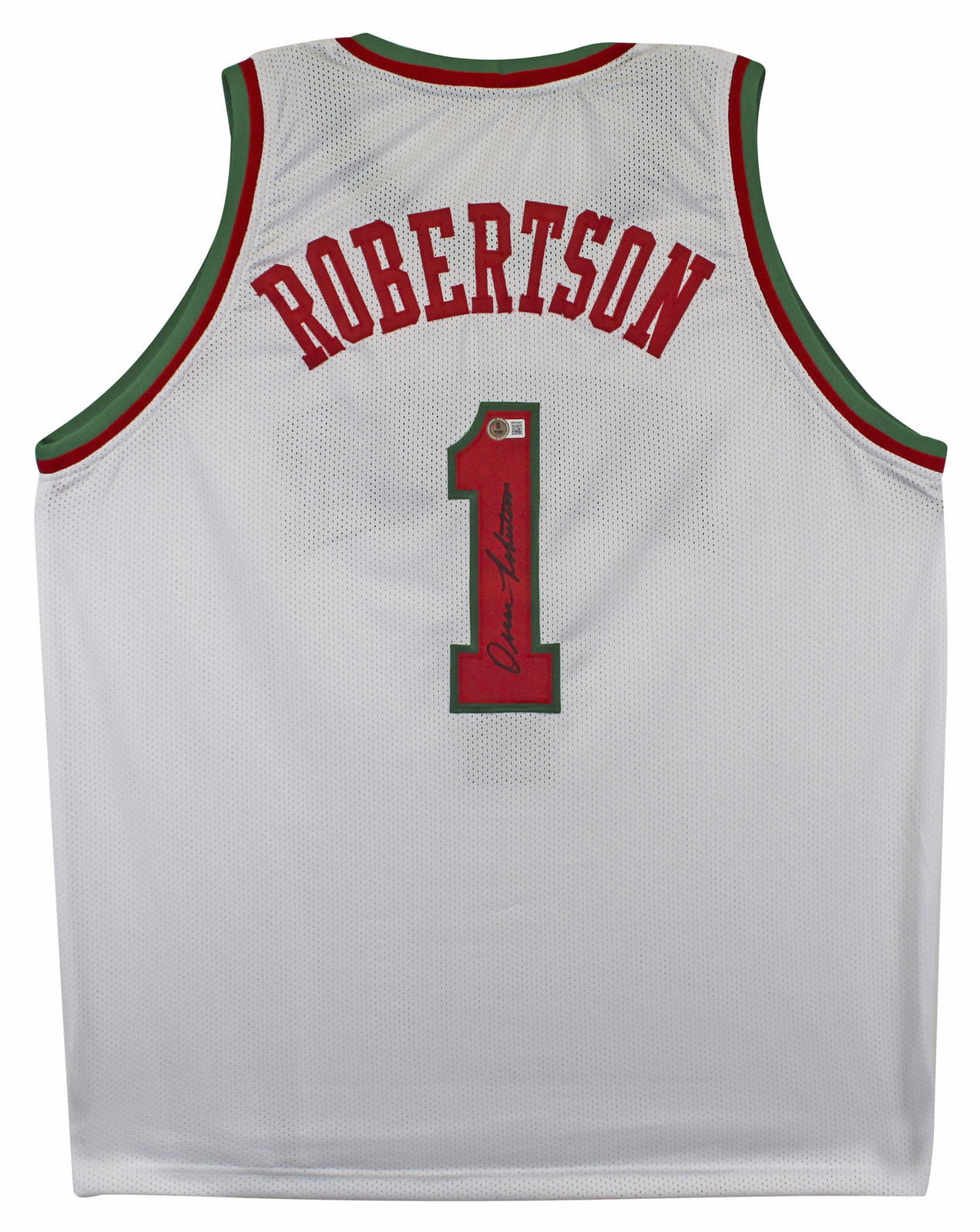 Oscar Robertson Authentic Signed White Pro Style Jersey BAS Witnessed