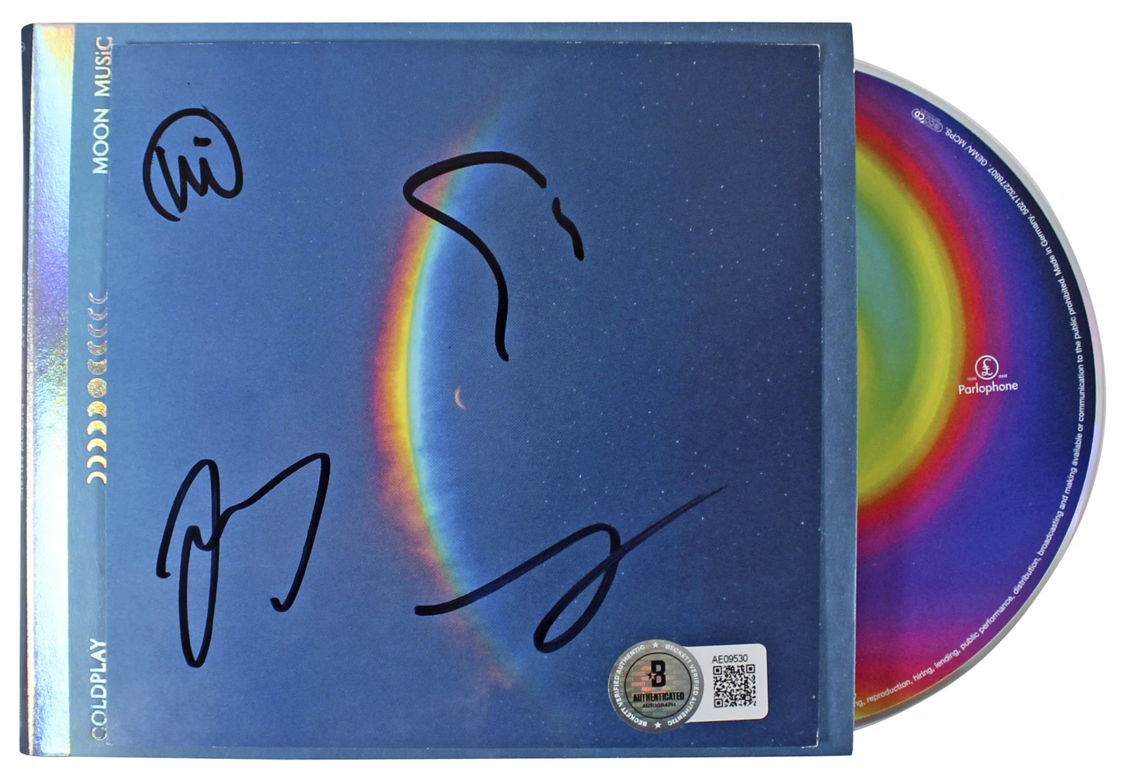 Coldplay Martin, Berryman, Champion +1 Signed Moon Music CD Insert w/ Disk BAS