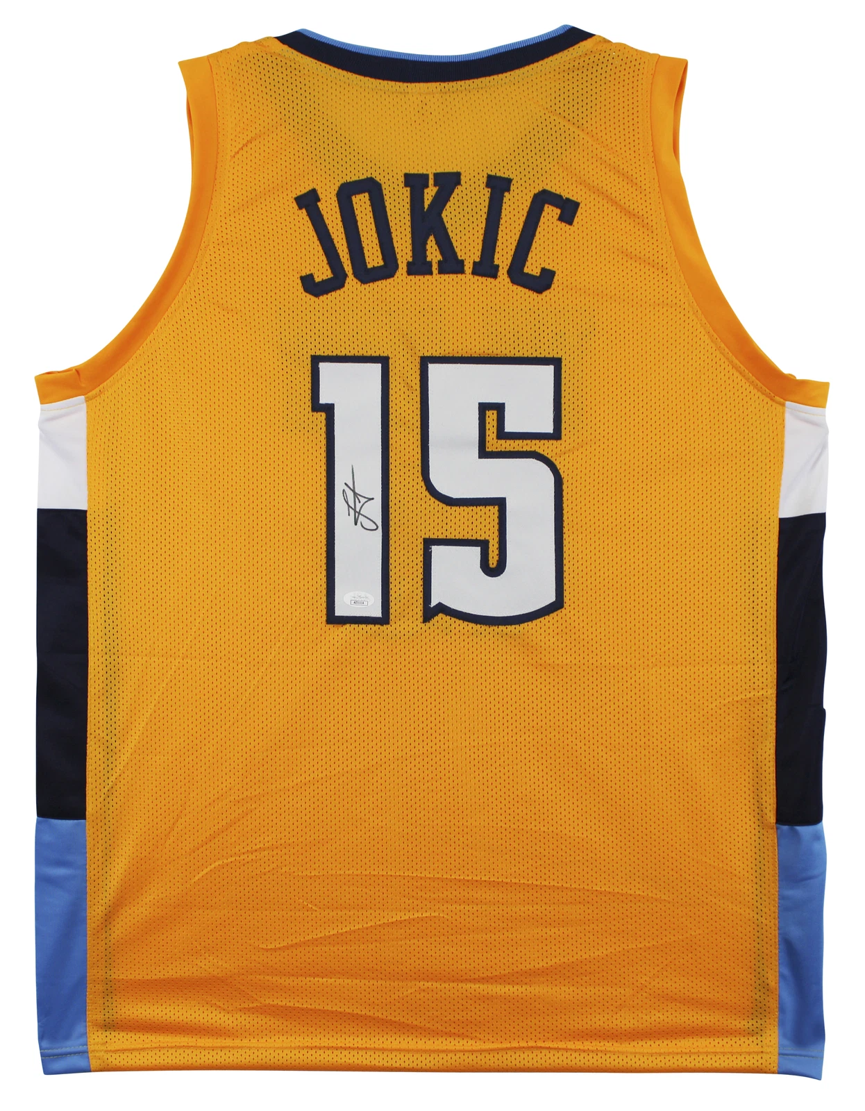 Nikola Jokic Authentic Signed Alternate Yellow Pro Style Jersey BAS Witnessed