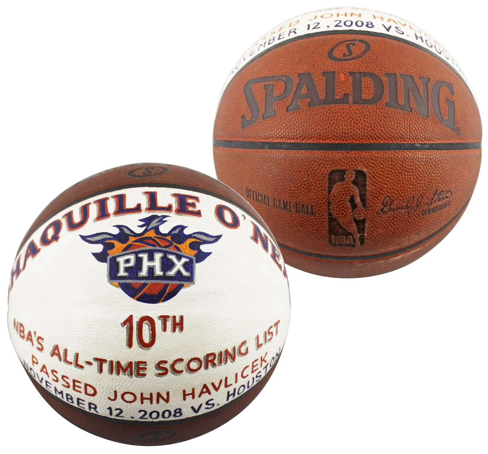Shaquille O'Neal Game Used Basketball Reaching 10th On NBA Career Scoring List
