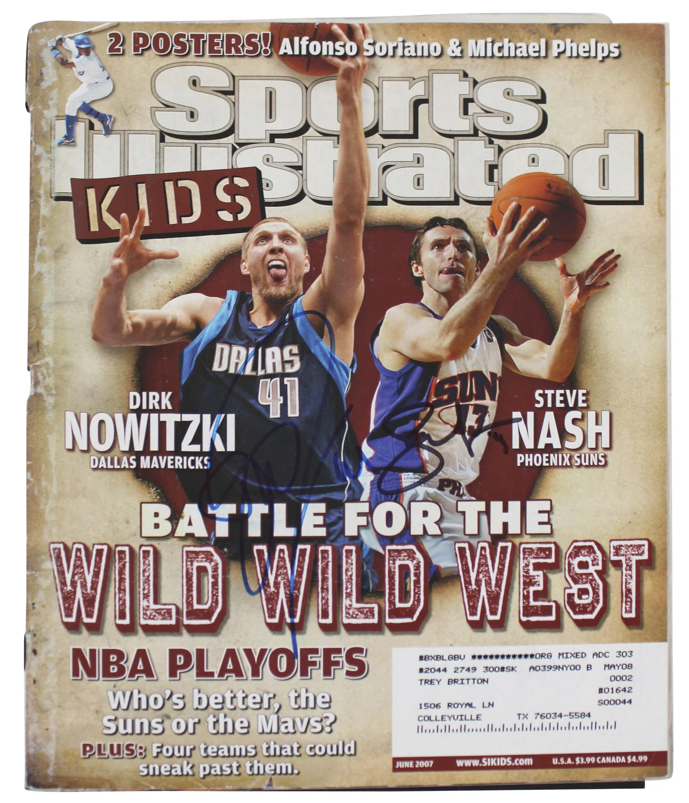 Dirk Nowitzki & Steve Nash Signed Sports Illustrated Magazine BAS #AE13001