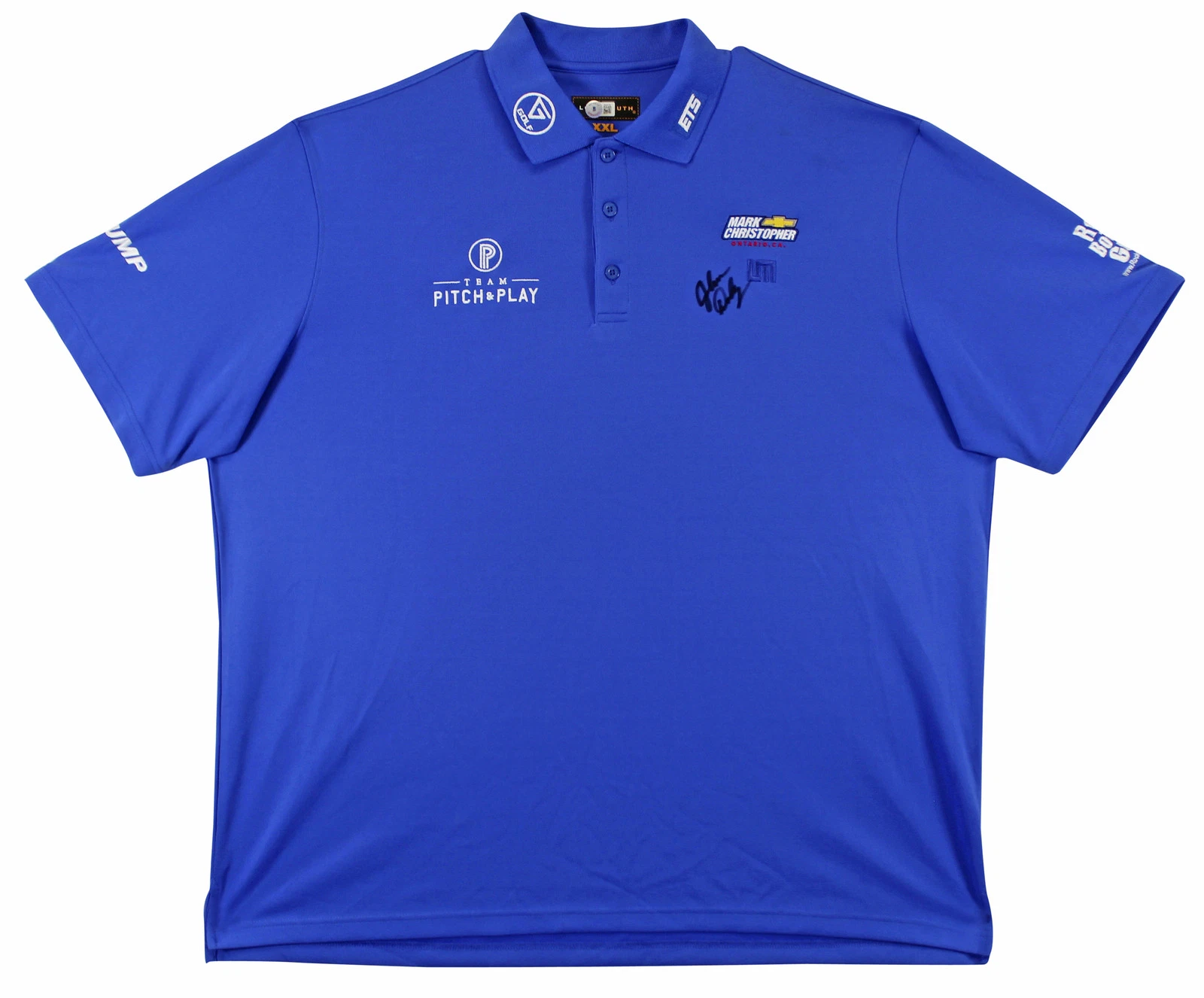 John Daly Authentic Signed Match Worn Blue Loudmouth Polo Shirt BAS #BK84735