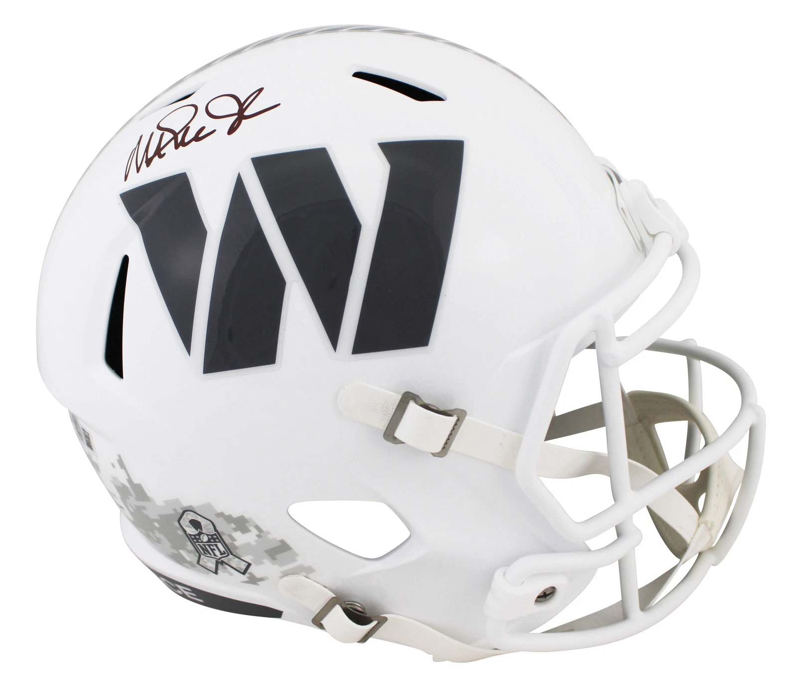 Commanders Magic Johnson Signed STS III F/S Speed Rep Helmet w/ Maroon Sig BAS W