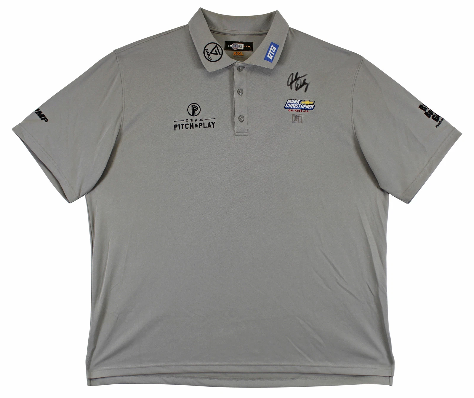 John Daly Authentic Signed Match Worn Grey Loudmouth Shirt BAS #BK84748