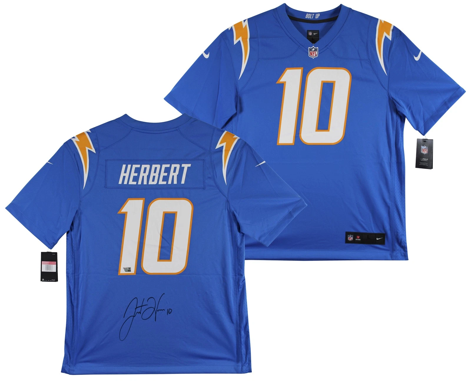 Chargers Justin Herbert Authentic Signed Powder Blue Nike Game Jersey Fanatics