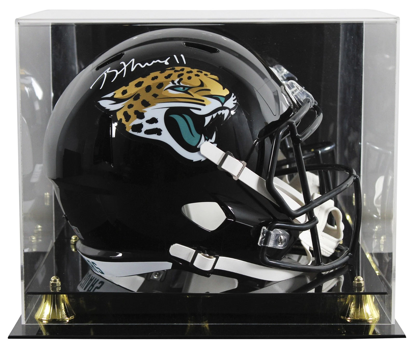 Jaguars Brian Thomas Jr. Signed Full Size Speed Rep Helmet W/ Case Fanatics