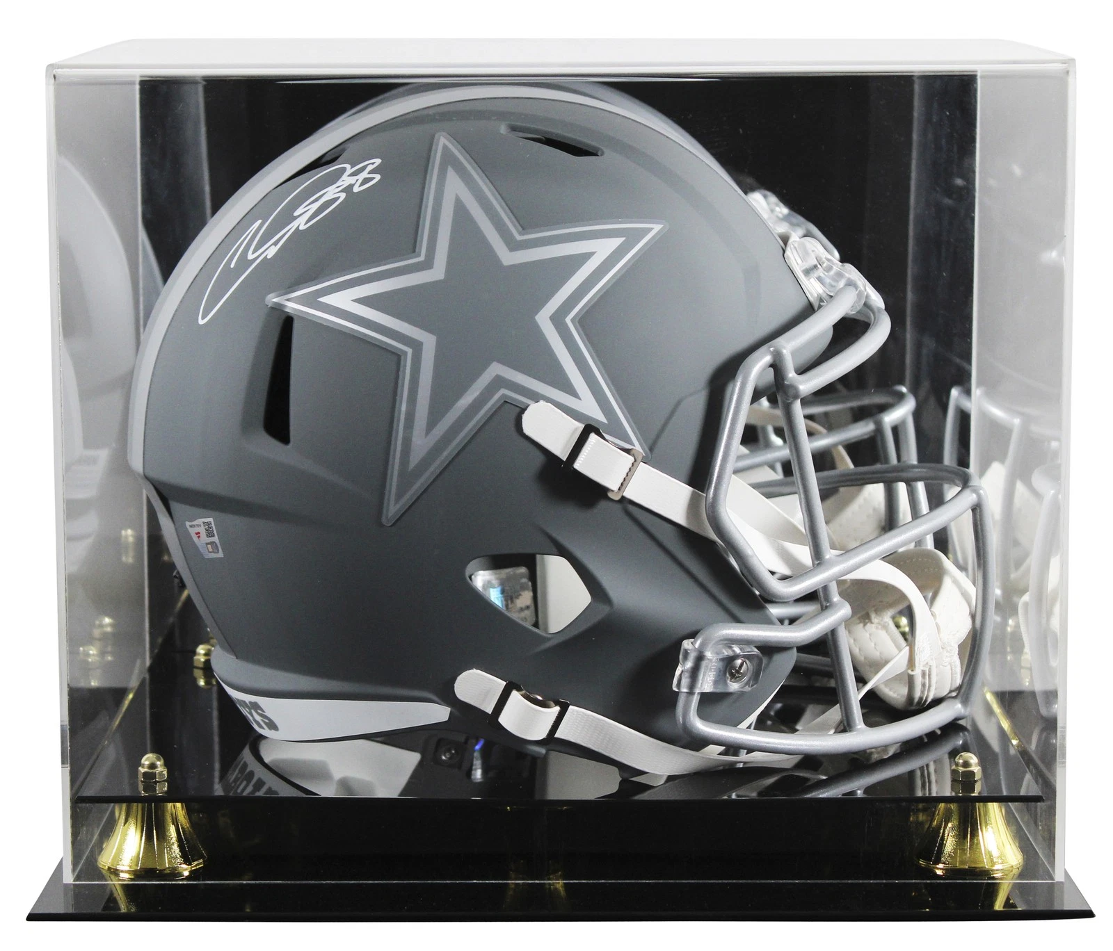 Cowboys CeeDee Lamb Signed Slate Full Size Speed Rep Helmet W/ Case Fanatics