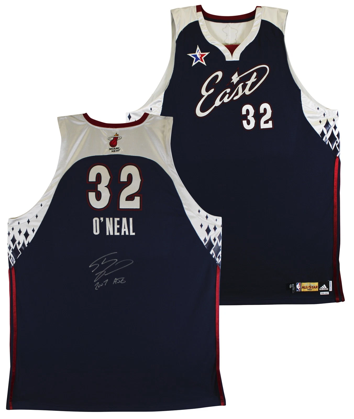 Shaquille O'Neal Signed Team Issued Navy 2007 NBA ASG Adidas Jersey BAS & SIA