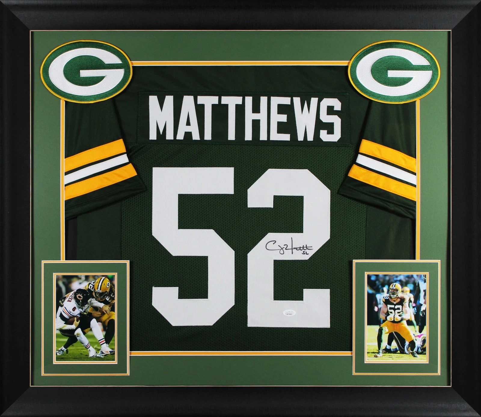 Clay Matthews III Authentic Signed Green Pro Style Framed Jersey JSA 2