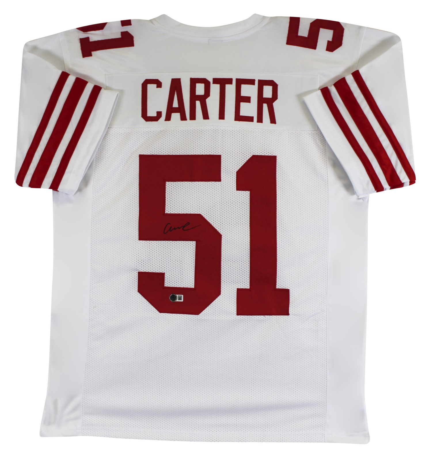 Abdul Carter Authentic Signed White Pro Style Jersey Autographed BAS Witnessed