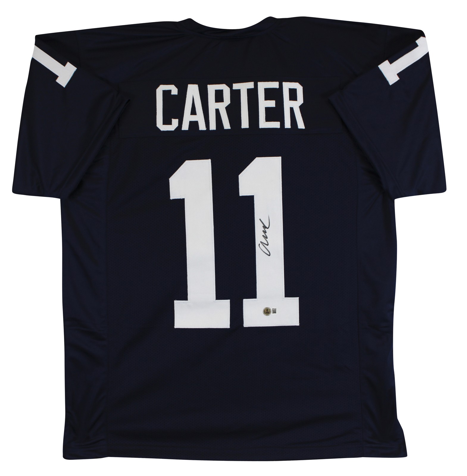 Penn State Abdul Carter Authentic Signed Navy Blue Pro Style Jersey BAS Witness