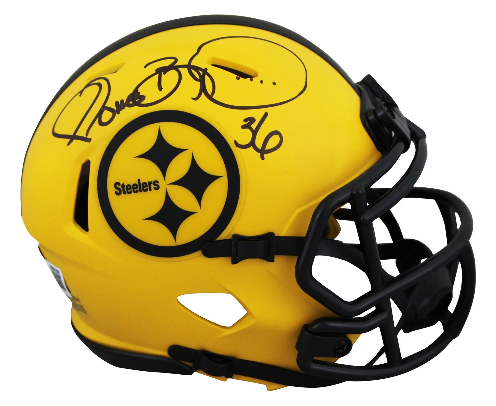 Steelers Jerome Bettis Authentic Signed Rave Speed Mini Helmet BAS Witnessed