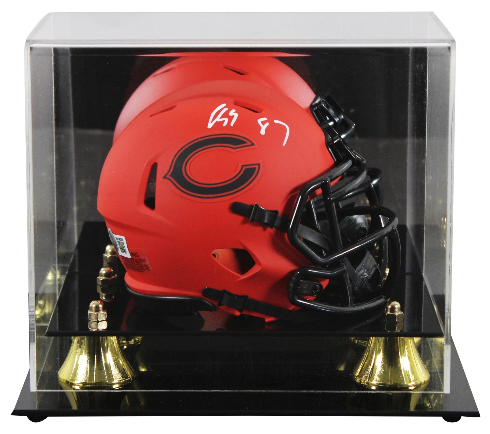 Bears Luther Burden III Signed Rave Speed Mini Helmet W/ Case BAS Witnessed