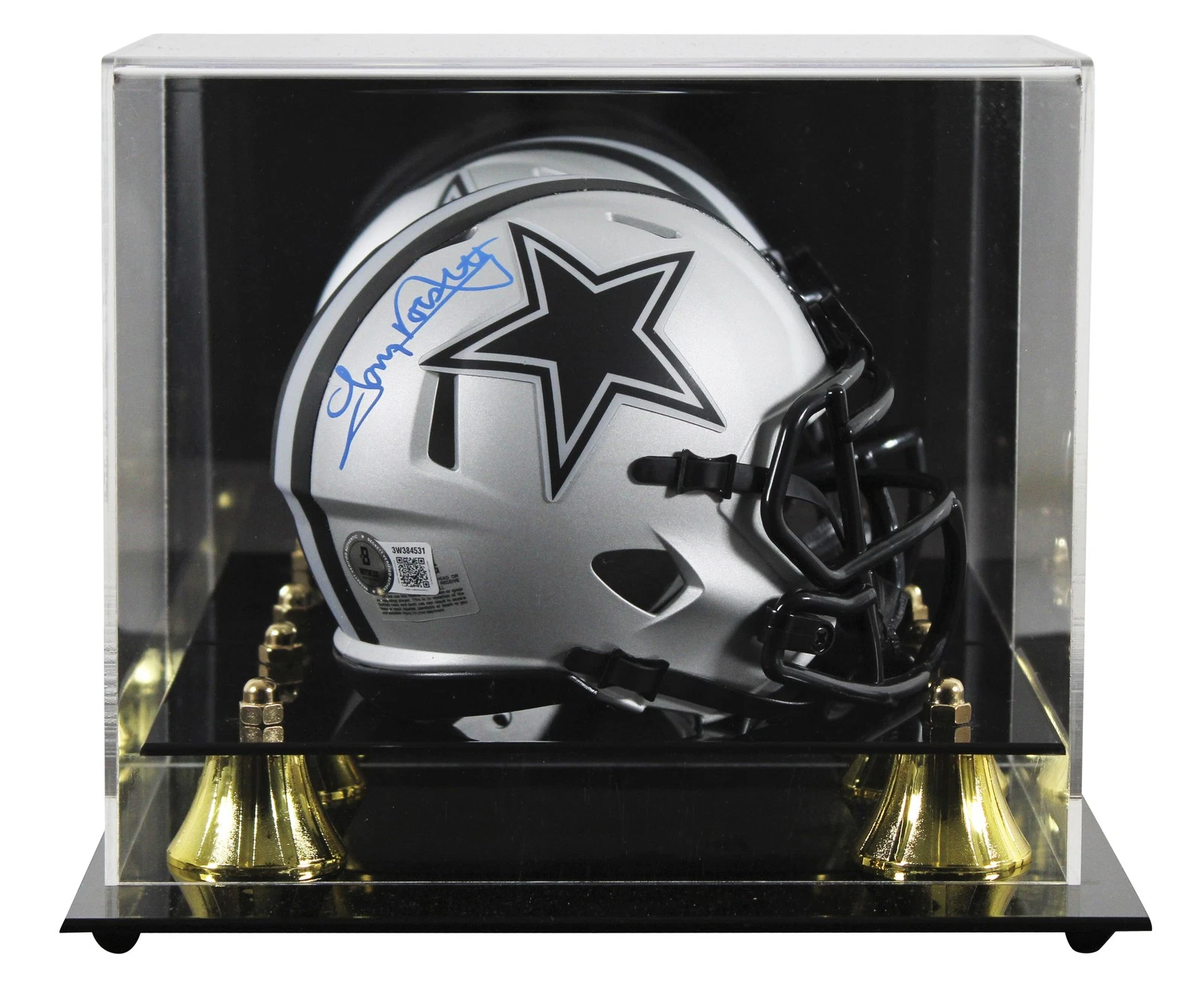 Cowboys Tony Dorsett Authentic Signed Rave Speed Mini Helmet W/ Case BAS Witness