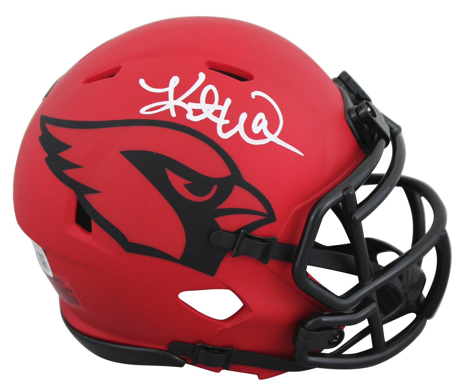 Cardinals Kurt Warner Authentic Signed Rave Speed Mini Helmet BAS Witnessed 2