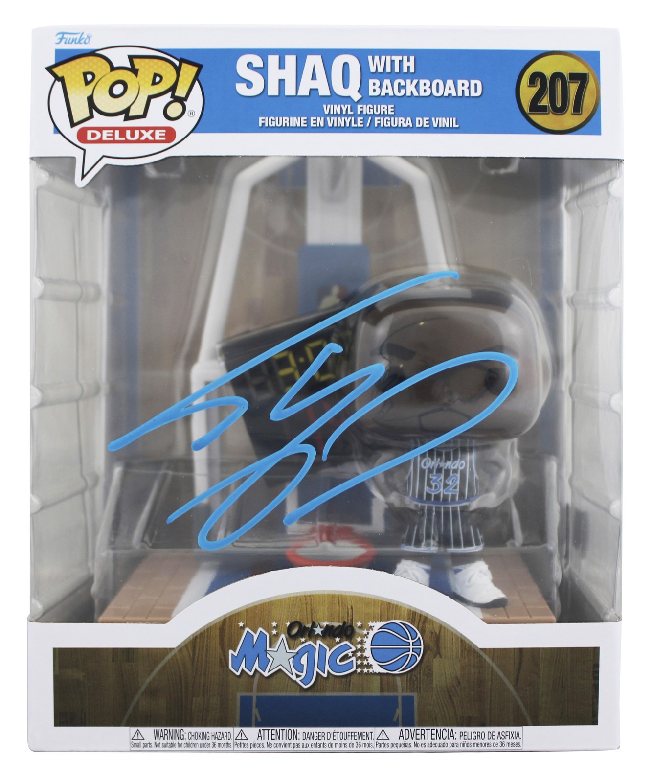 Magic Shaquille O'Neal Signed Shaq W/ Backboard #207 Funko Pop Figure BAS Wit