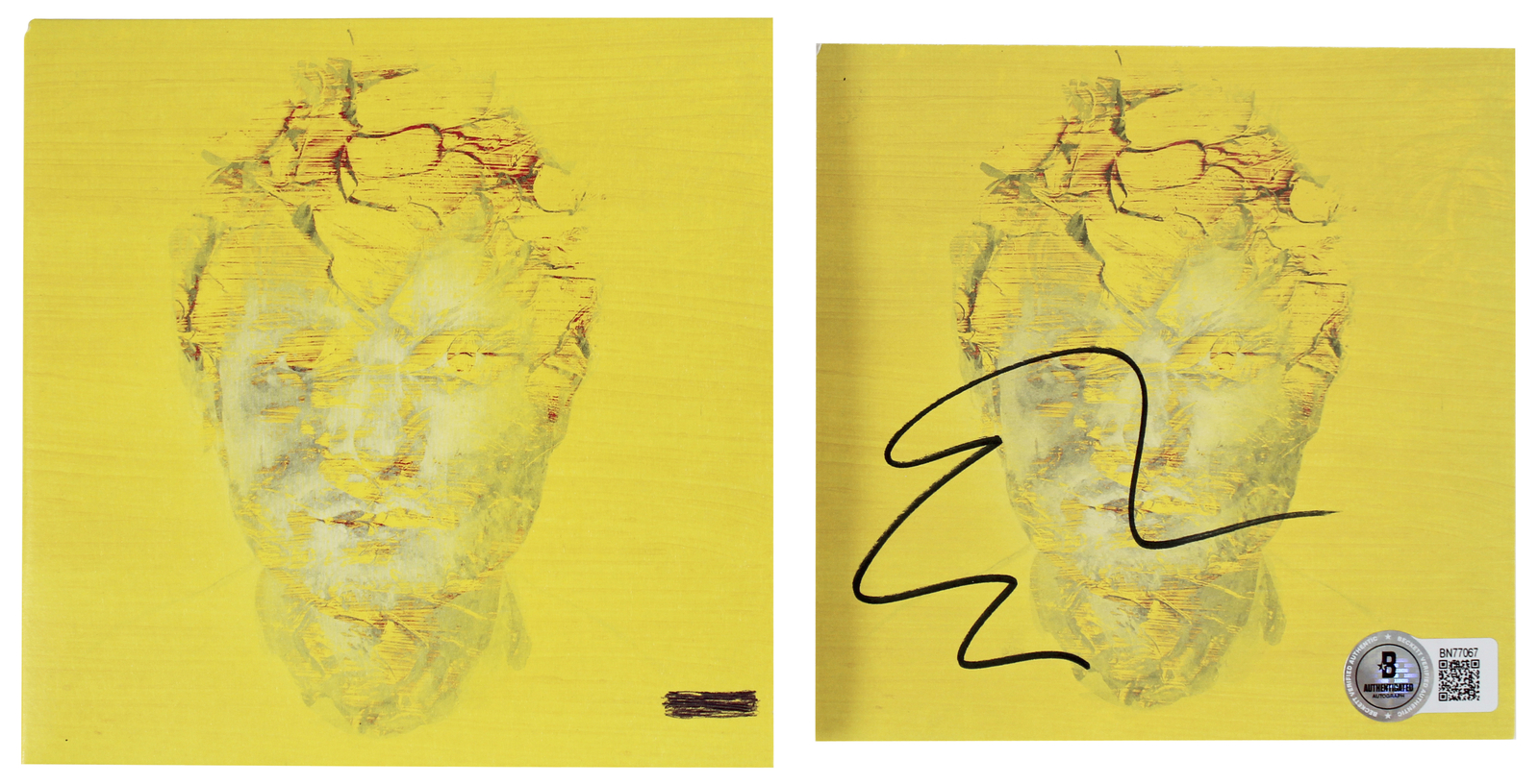 Ed Sheeran Authentic Signed Subtract Cd Insert W/ Disk Autographed BAS