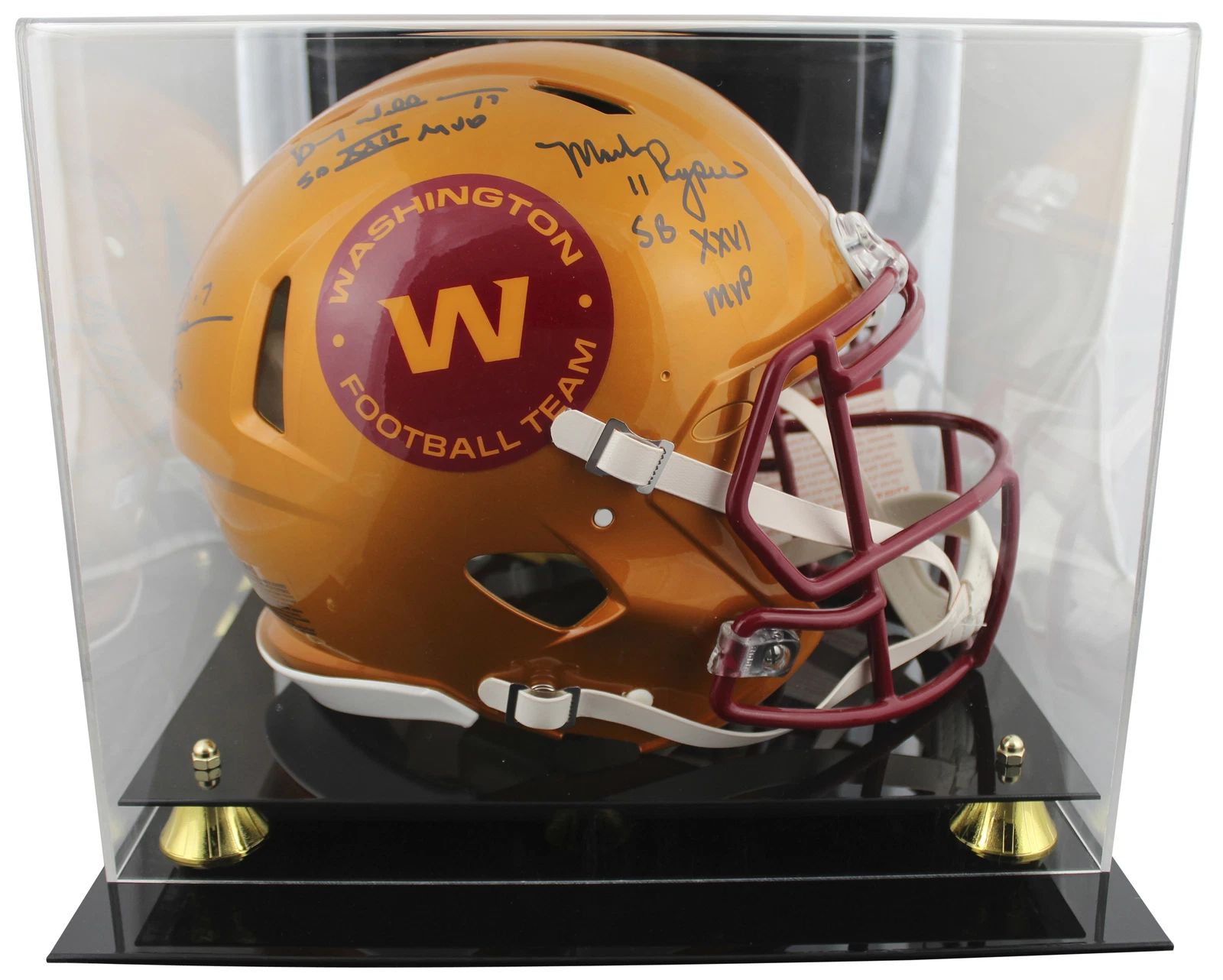 WFT SB QBS (3) SIGNED FLASH FULL SIZE SPEED PROLINE HELMET W/ CASE BAS WITNESS COLLECTIBLE MEMORABILIA
