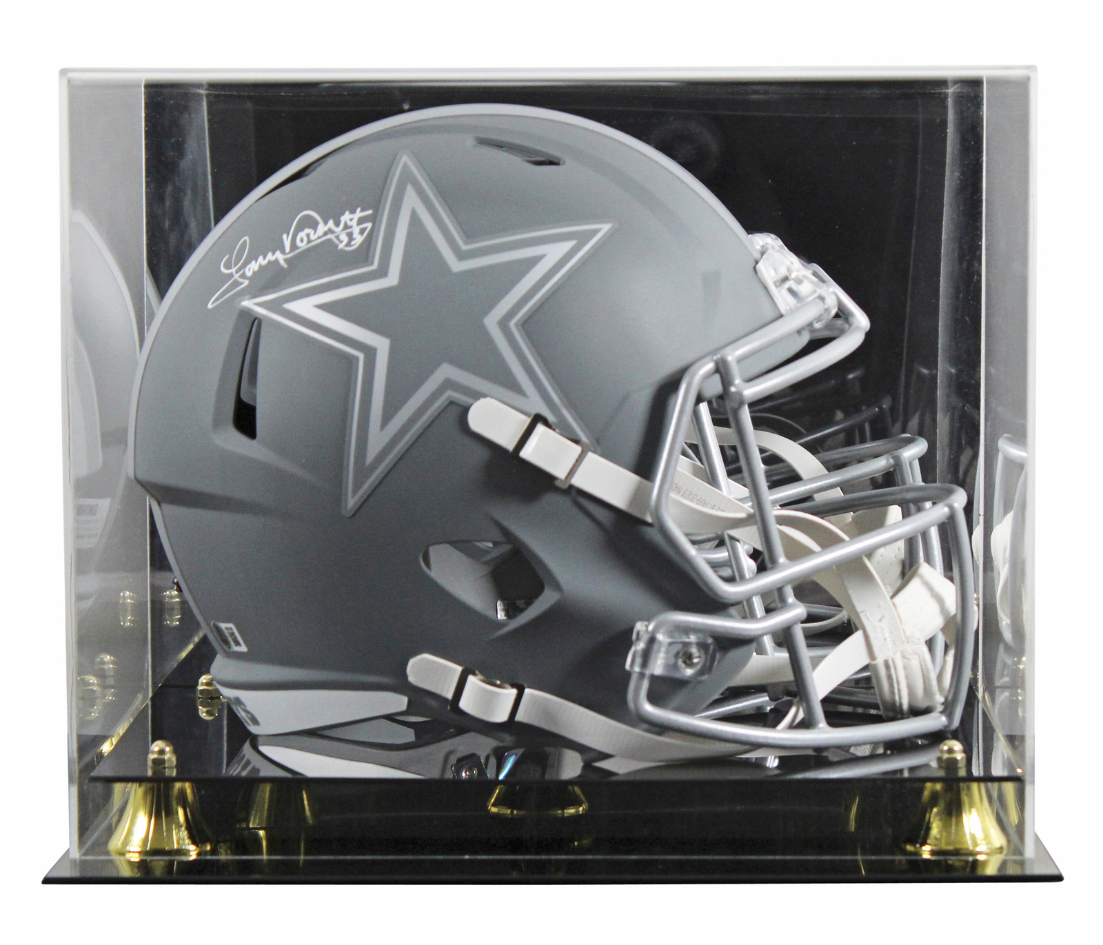 Cowboys Tony Dorsett Signed Slate Full Size Speed Rep Helmet W/ Case BAS Witness