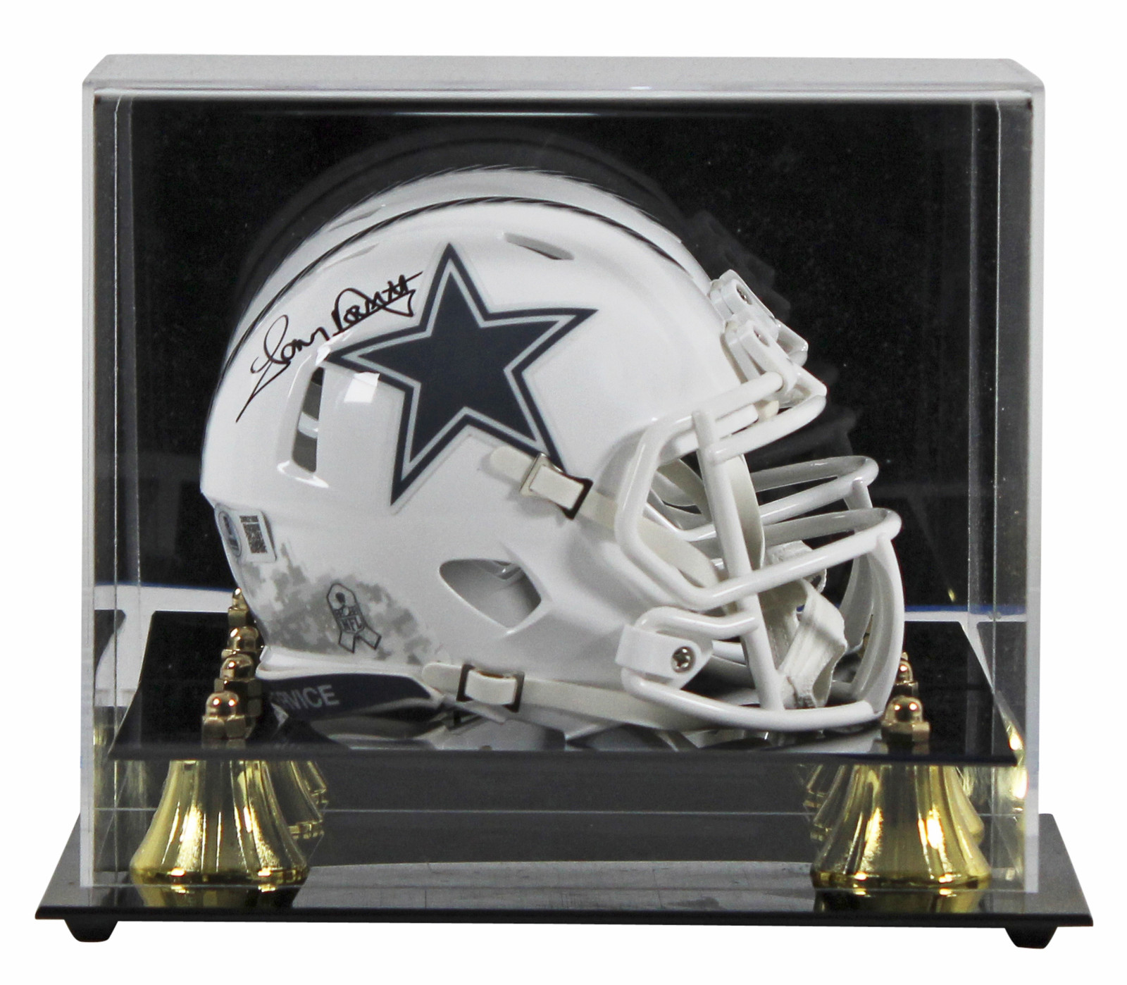 Cowboys Tony Dorsett Signed STS III Speed Mini Helmet W/ Case w/ Black Sig BAS W