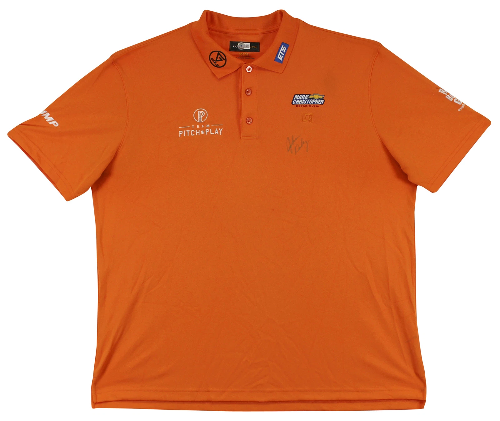 John Daly Authentic Signed Match Worn Orange Loudmouth Polo Shirt BAS #BK84781