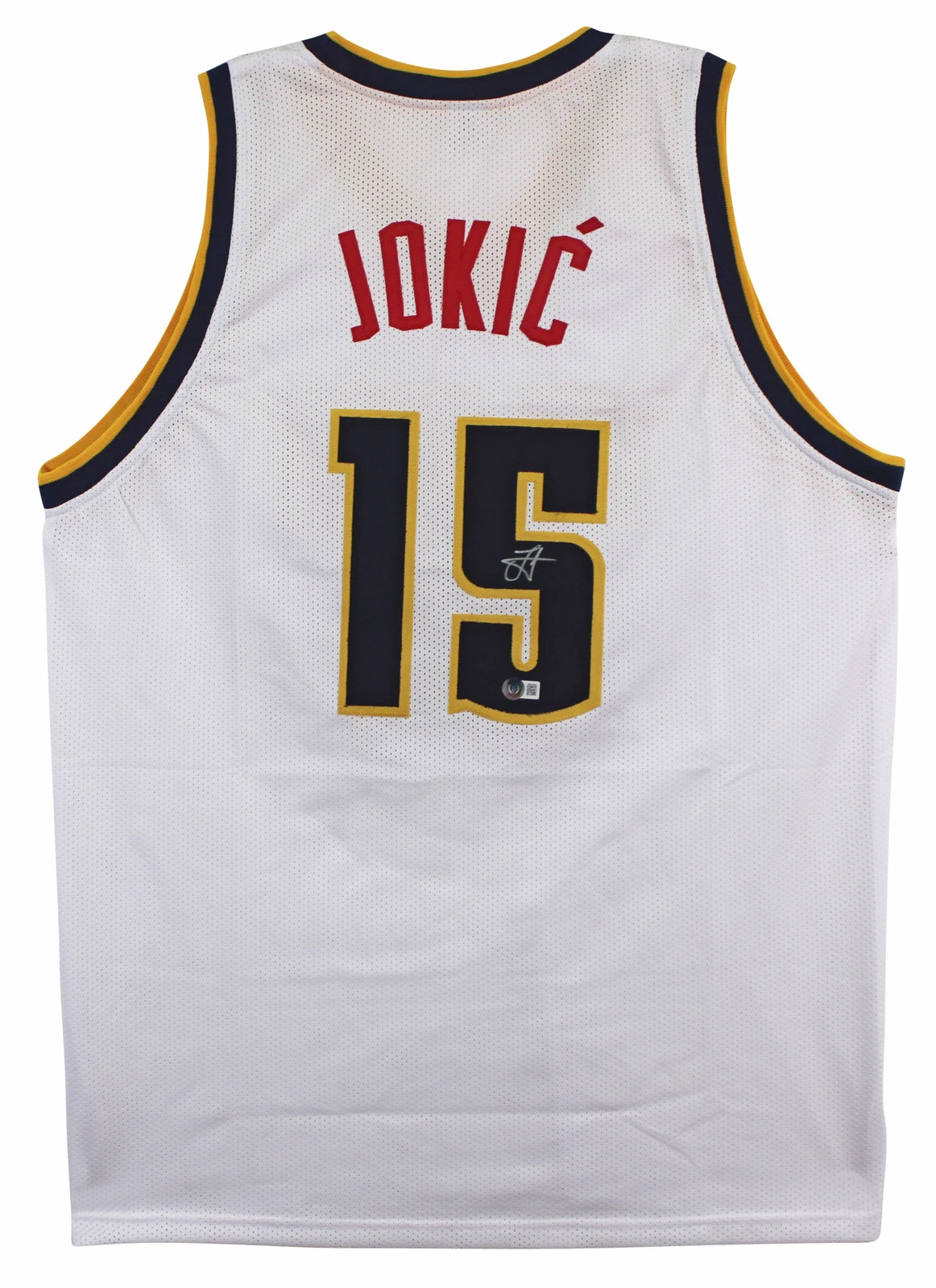 Nikola Jokic Authentic Signed White Pro Style Jersey Autographed BAS Witnessed