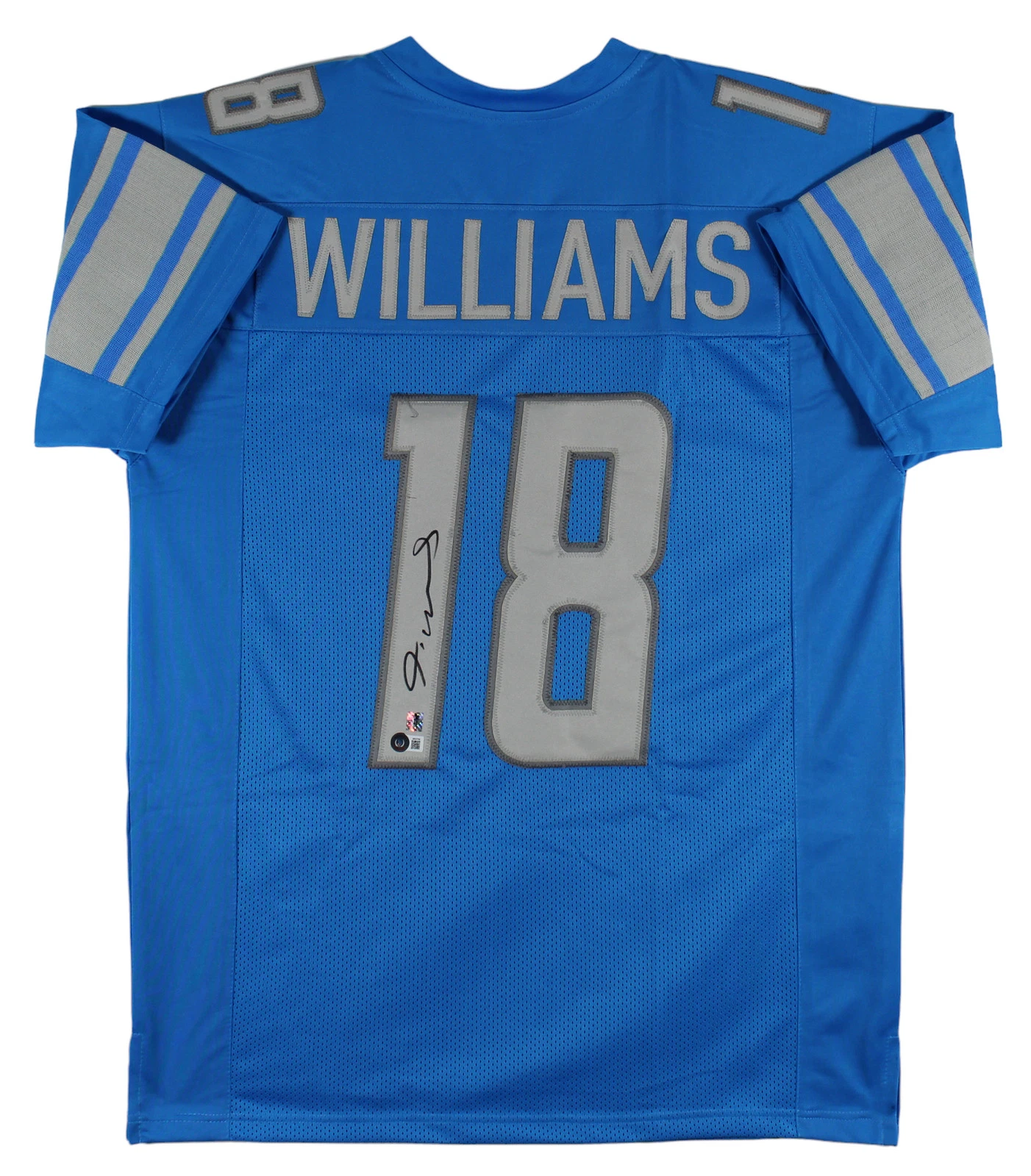 Jameson Williams Authentic Signed Blue Pro Style Jersey BAS Witnessed