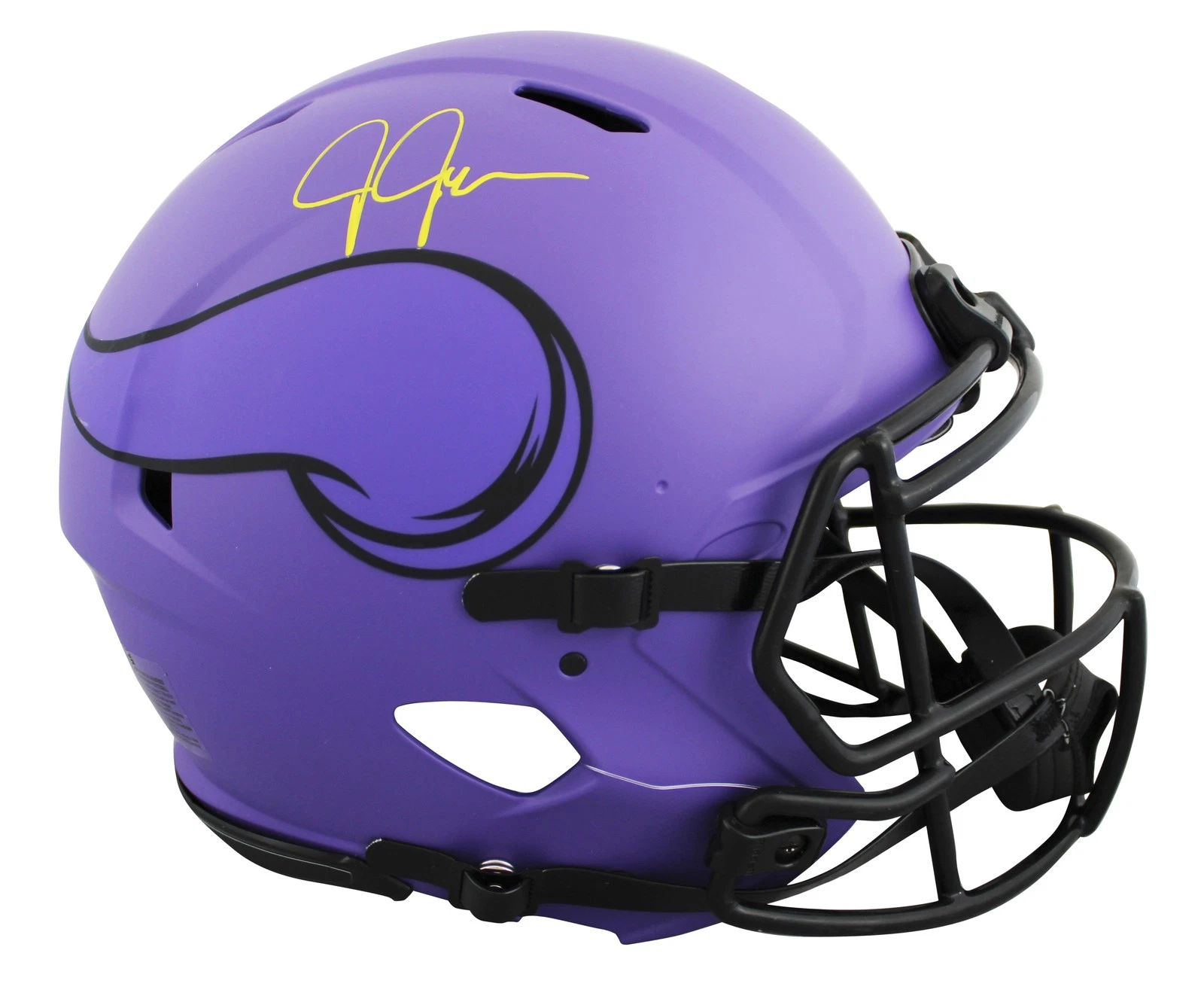 Vikings Justin Jefferson Signed Rave Full Size Speed Proline Helmet BAS Witness