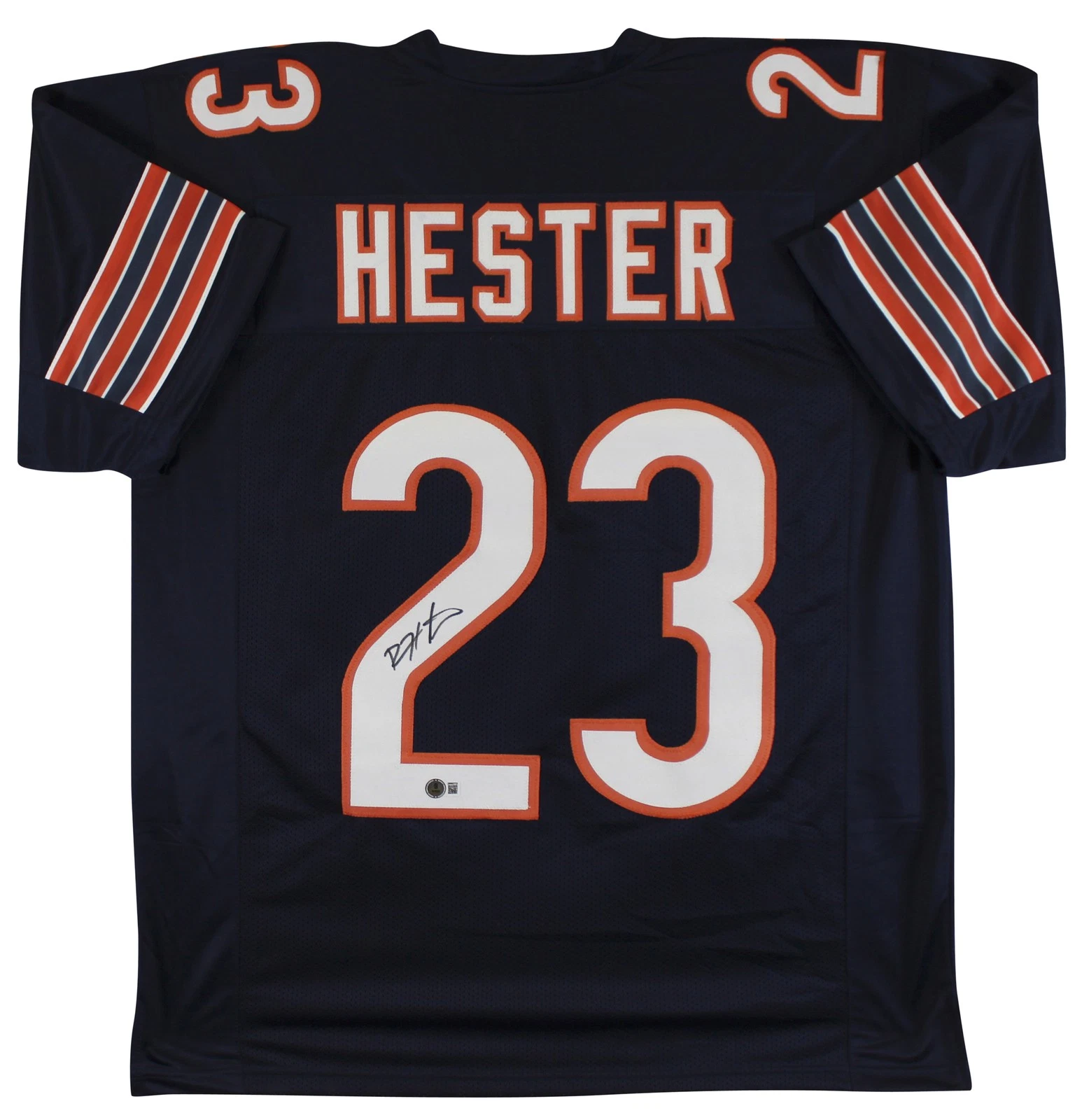 Devin Hester Authentic Signed Navy Pro Style Jersey Autographed BAS