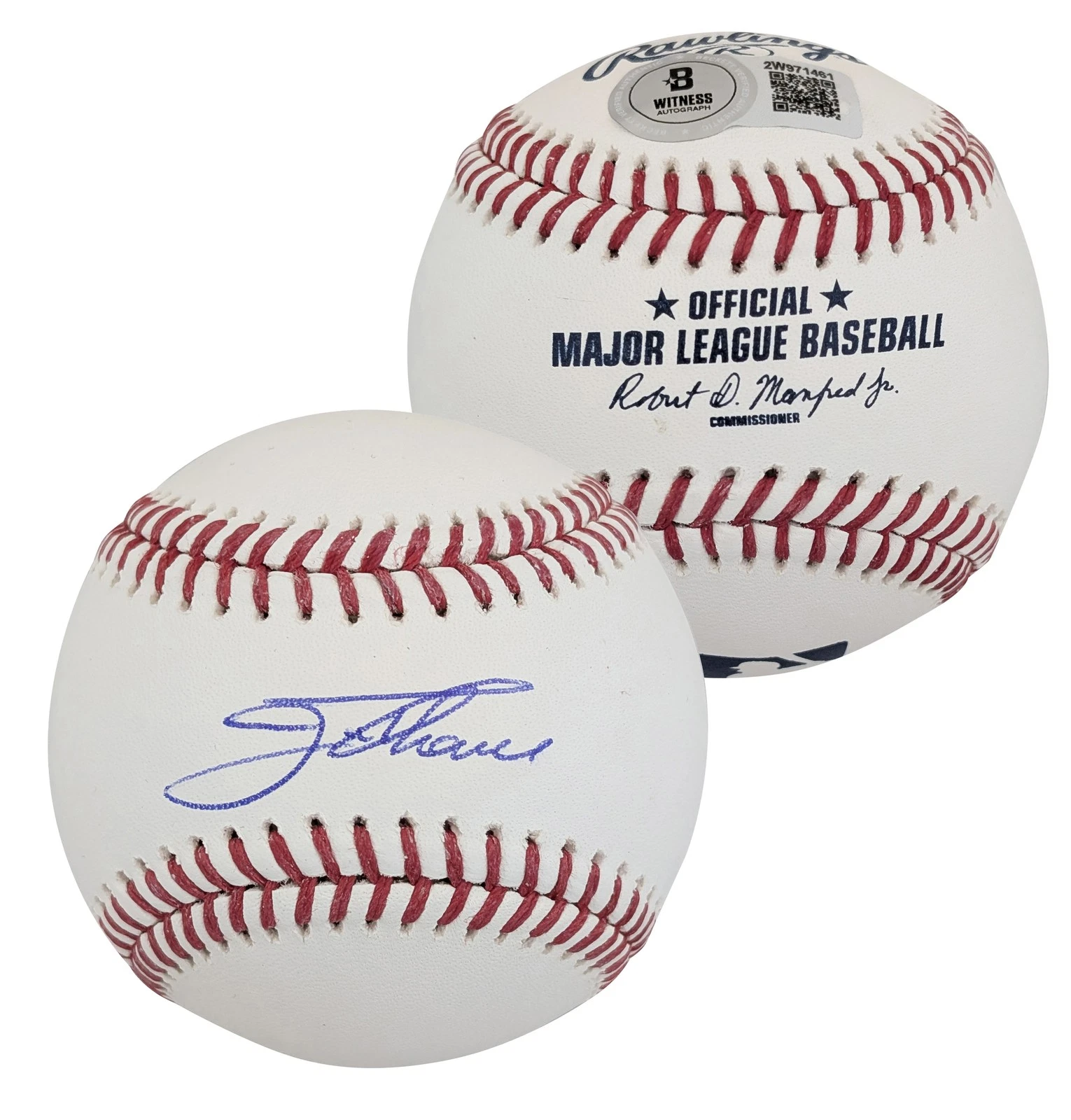 Indians Jim Thome Authentic Signed Manfred Oml Baseball BAS Witnessed