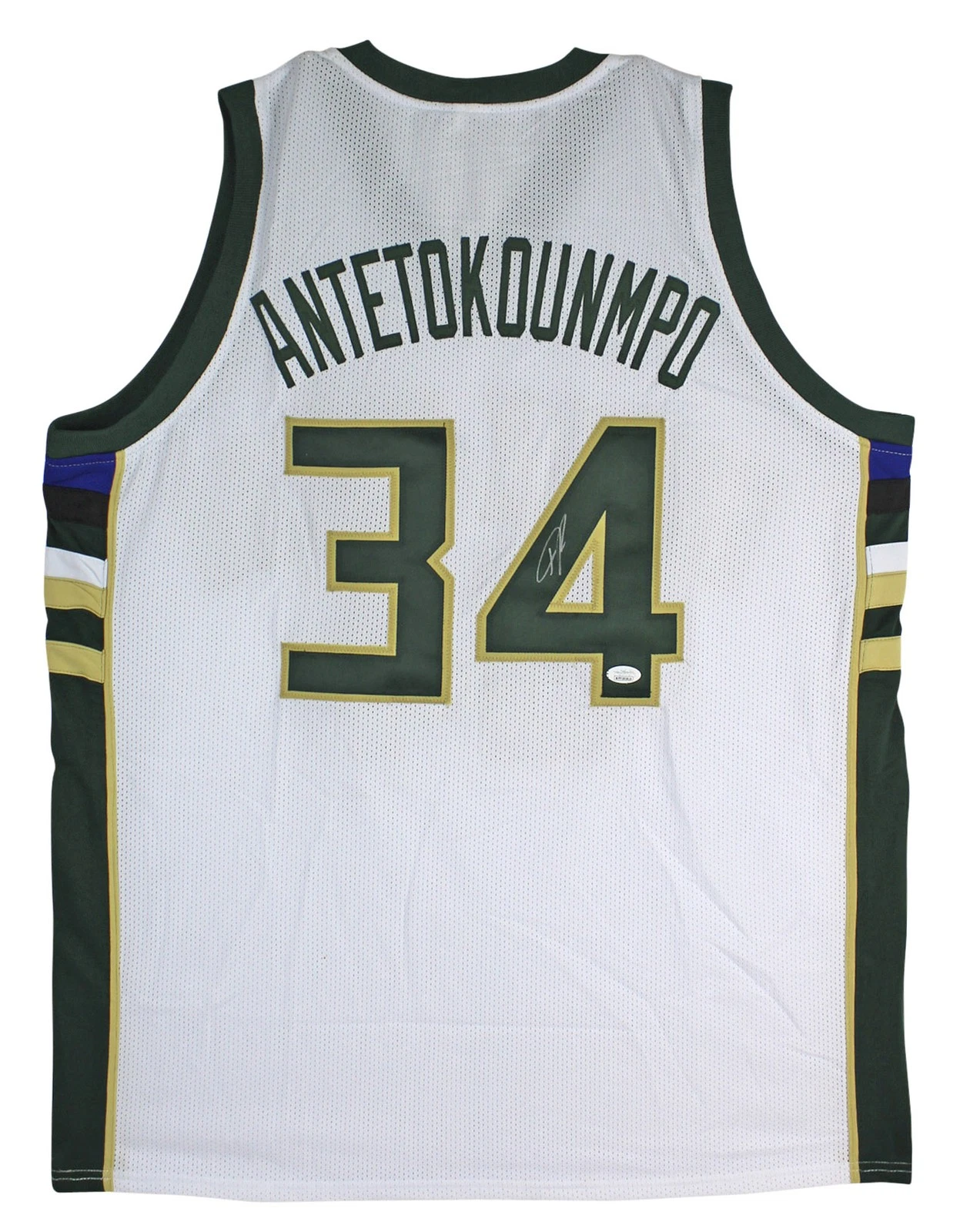 Bucks Giannis Antetokounmpo Authentic Signed White Jersey Autographed JSA