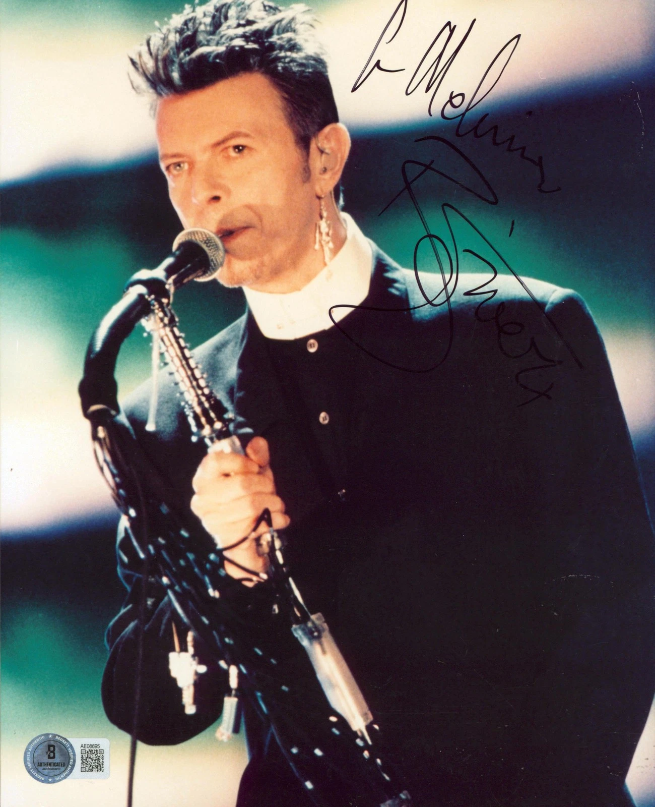David Bowie Authentic Signed 8x10 Vertical Photo Autographed BAS #AE08695