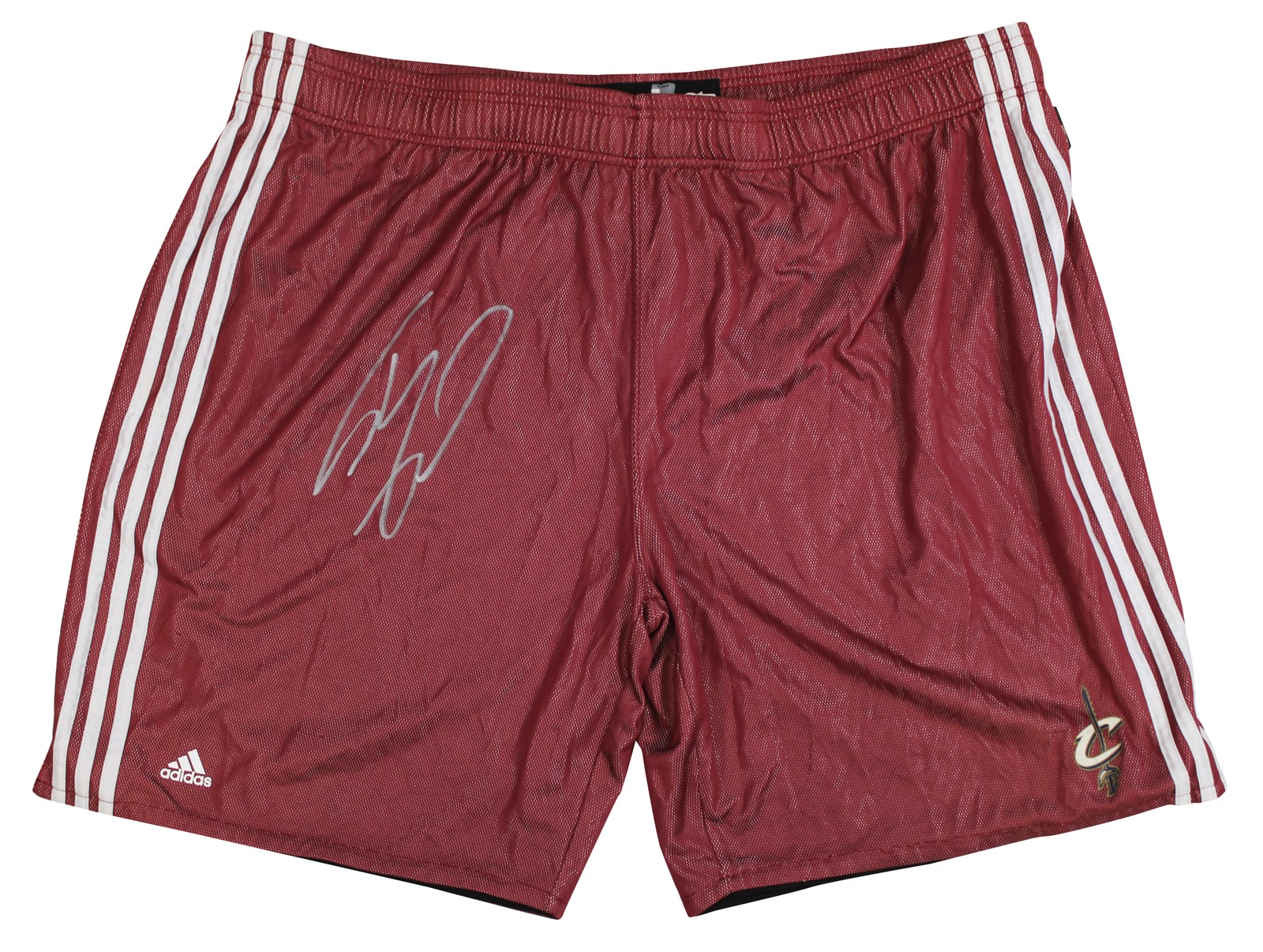 Cavaliers Shaquille O'Neal Signed Red Adidas Practice Shorts BAS Wit #2W958087