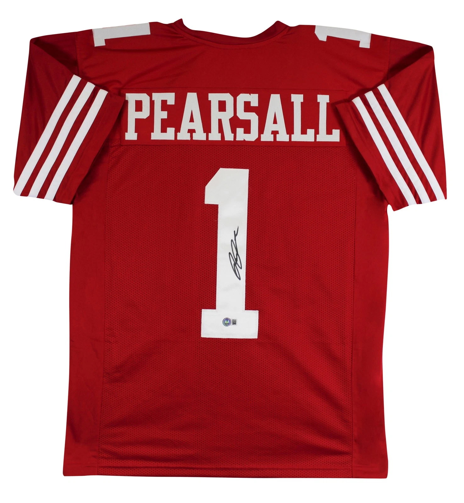 Ricky Pearsall Authentic Signed Red Pro Style Jersey Autographed BAS Witnessed 2