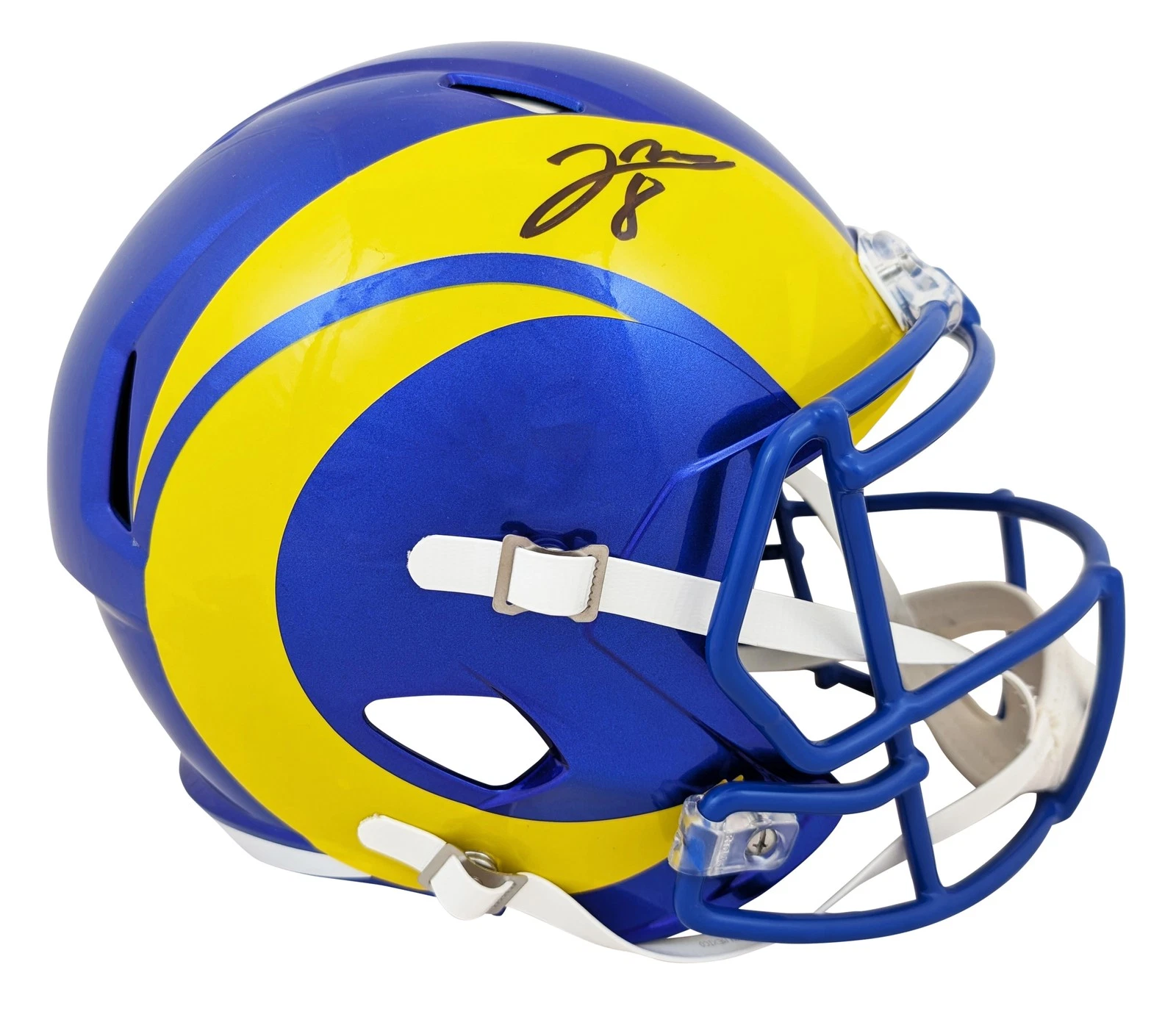 Rams Jared Verse Authentic Signed Full Size Speed Rep Helmet BAS Witnessed