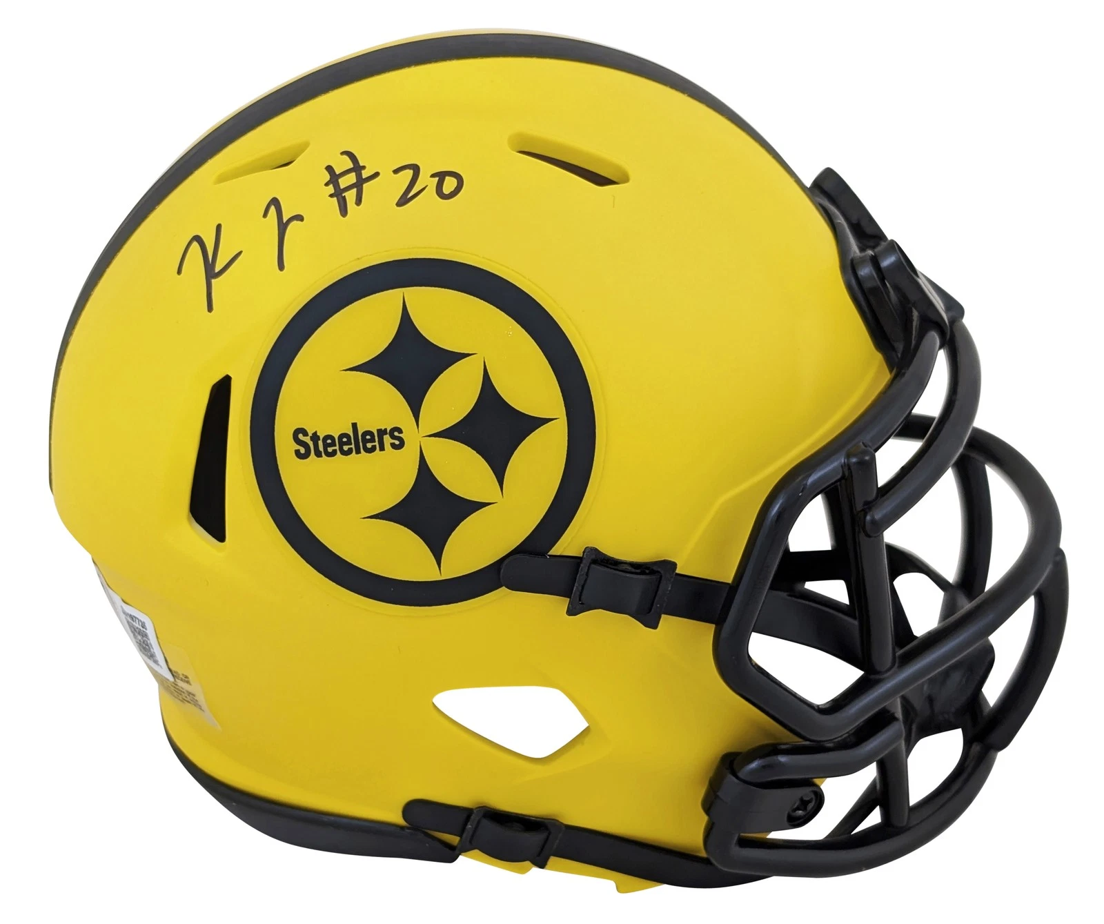 Steelers Kaleb Johnson Authentic Signed Rave Speed Mini Helmet BAS Witnessed