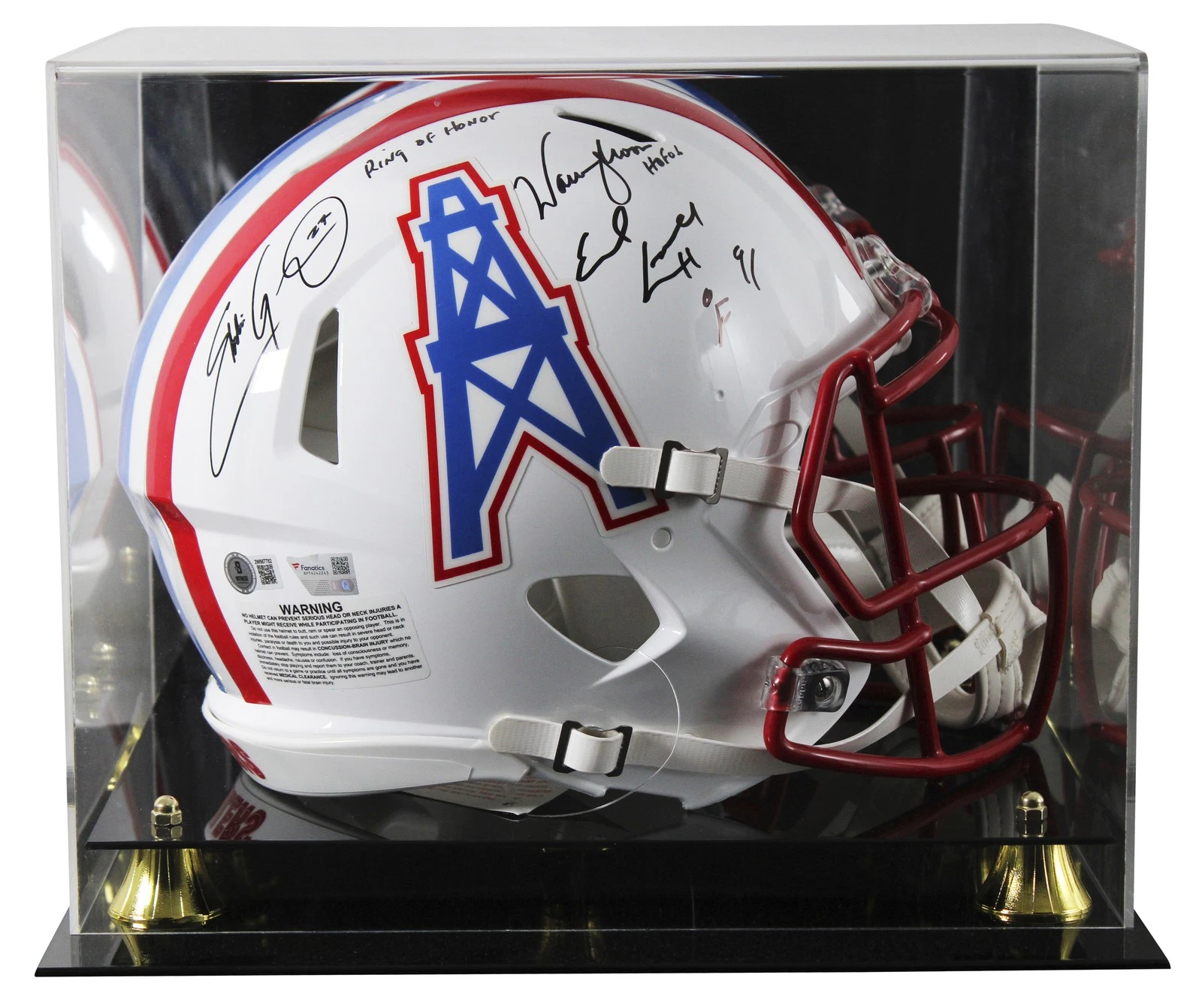 (3) CAMPBELL, GEORGE & MOON SIGNED 81-98 TB F/S SPEED PROLINE HELMET W/ CASE BAS COLLECTIBLE MEMORABILIA