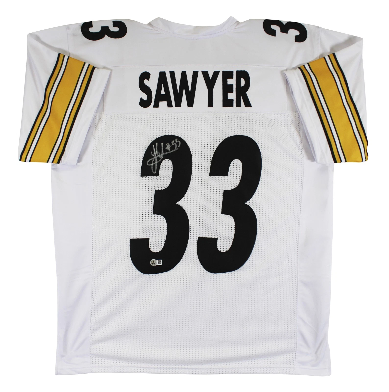 Jack Sawyer Authentic Signed White Pro Style Jersey Autographed BAS Witnessed