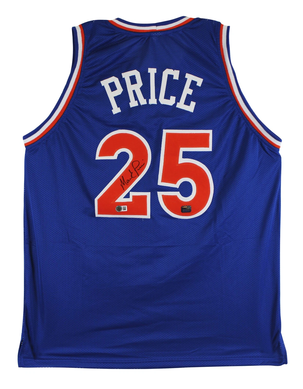 Mark Price Authentic Signed Blue Pro Style Jersey Autographed BAS Witnessed