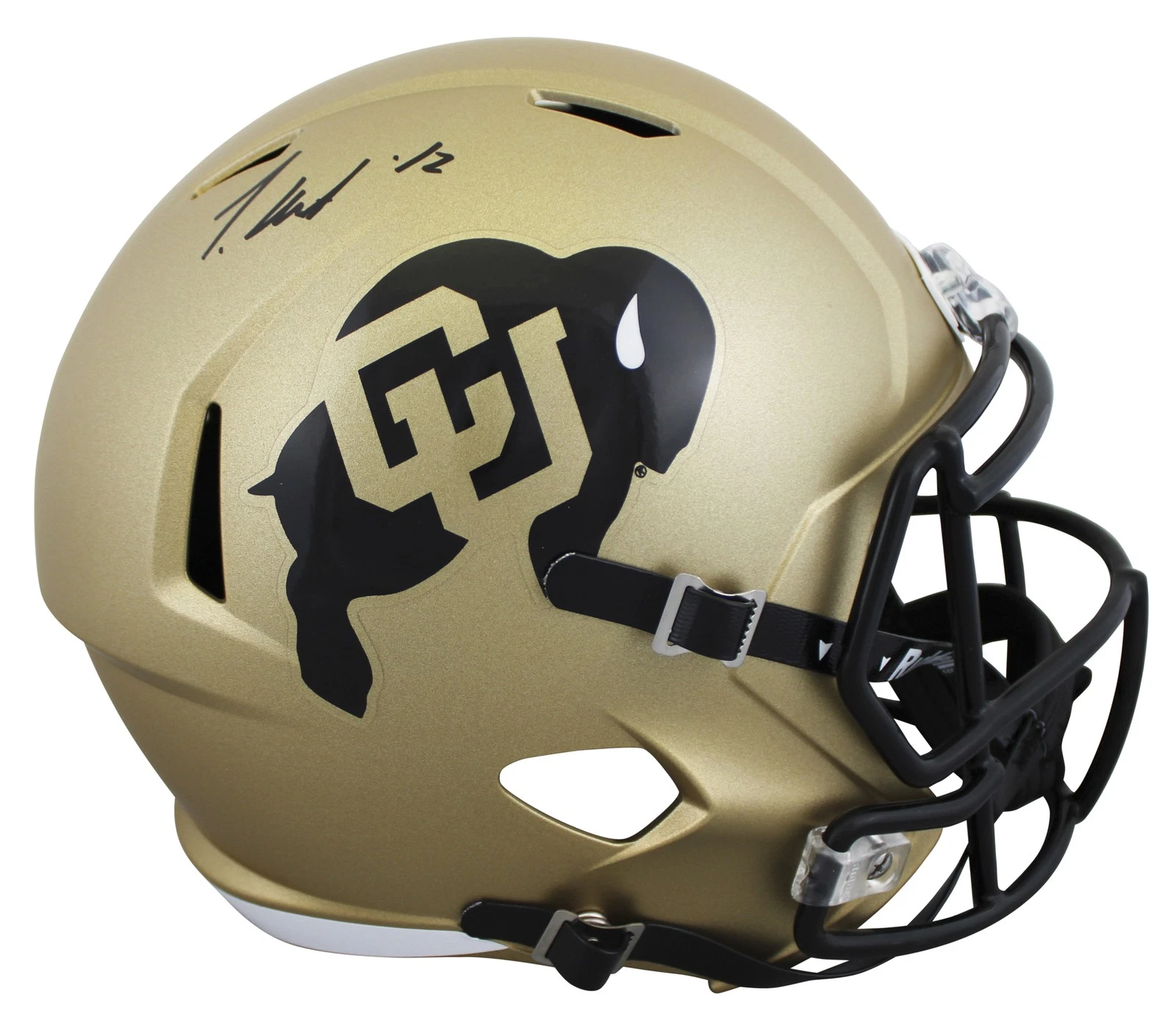 Colorado Travis Hunter Authentic Signed Full Size Speed Rep Helmet BAS Witnessed