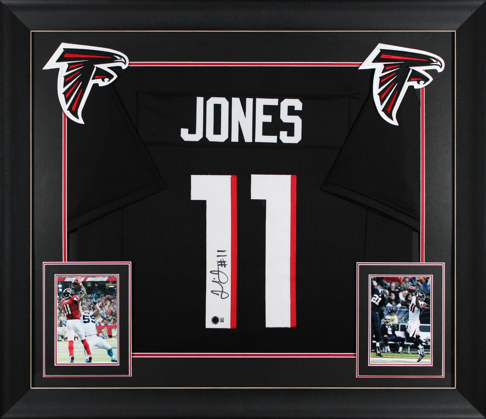 Julio Jones Authentic Signed Black Pro Style Framed Jersey BAS Witnessed