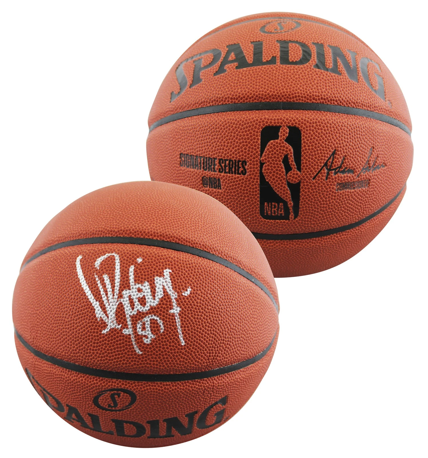 Spurs David Robinson Authentic Signed Spalding Basketball BAS Witnessed #WY58078
