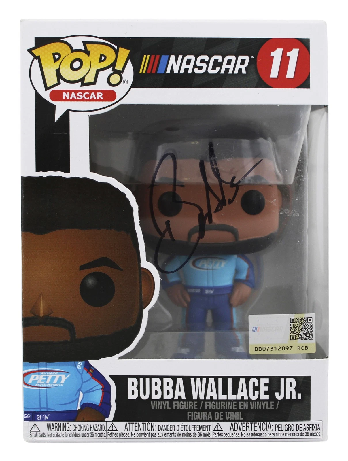 Bubba Wallace Jr. NASCAR Signed #11 Funko Pop Vinyl Figure PSA/DNA #AK15449